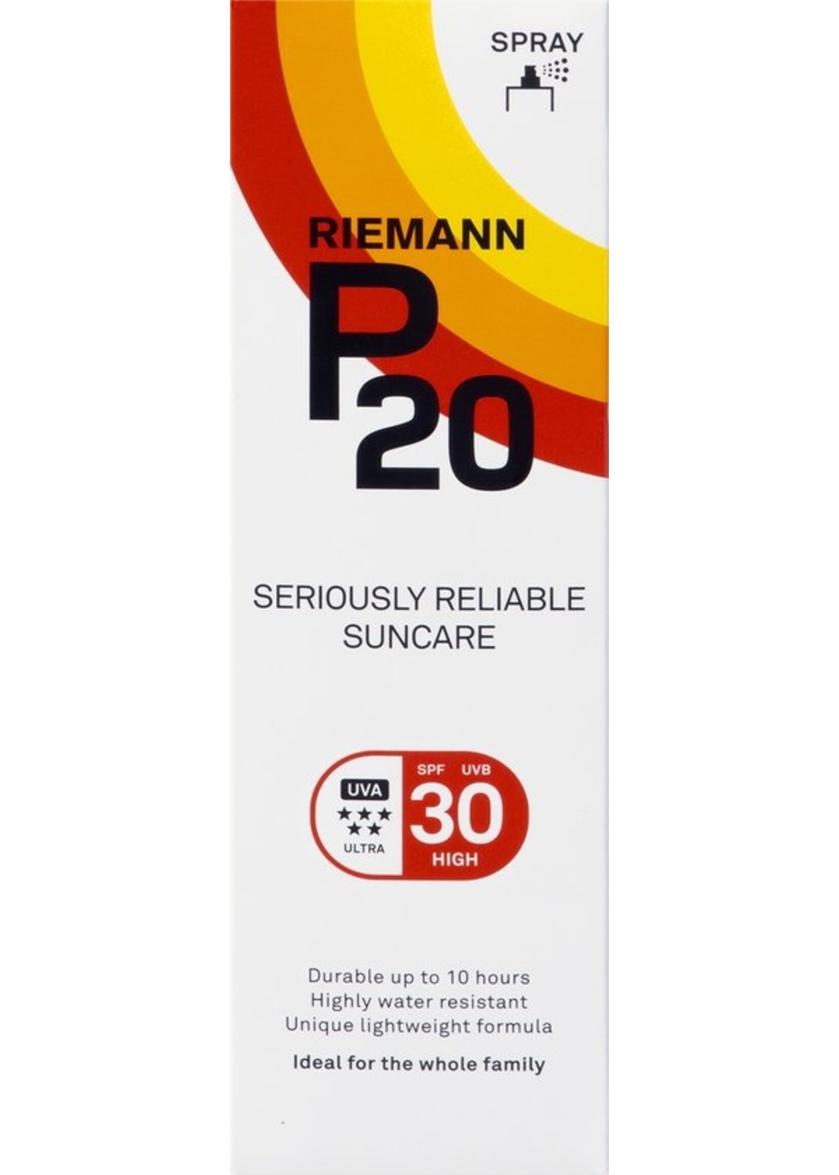 P20 SPF 30 - Zonnebrand Spray - Factor 30 - 100 ml