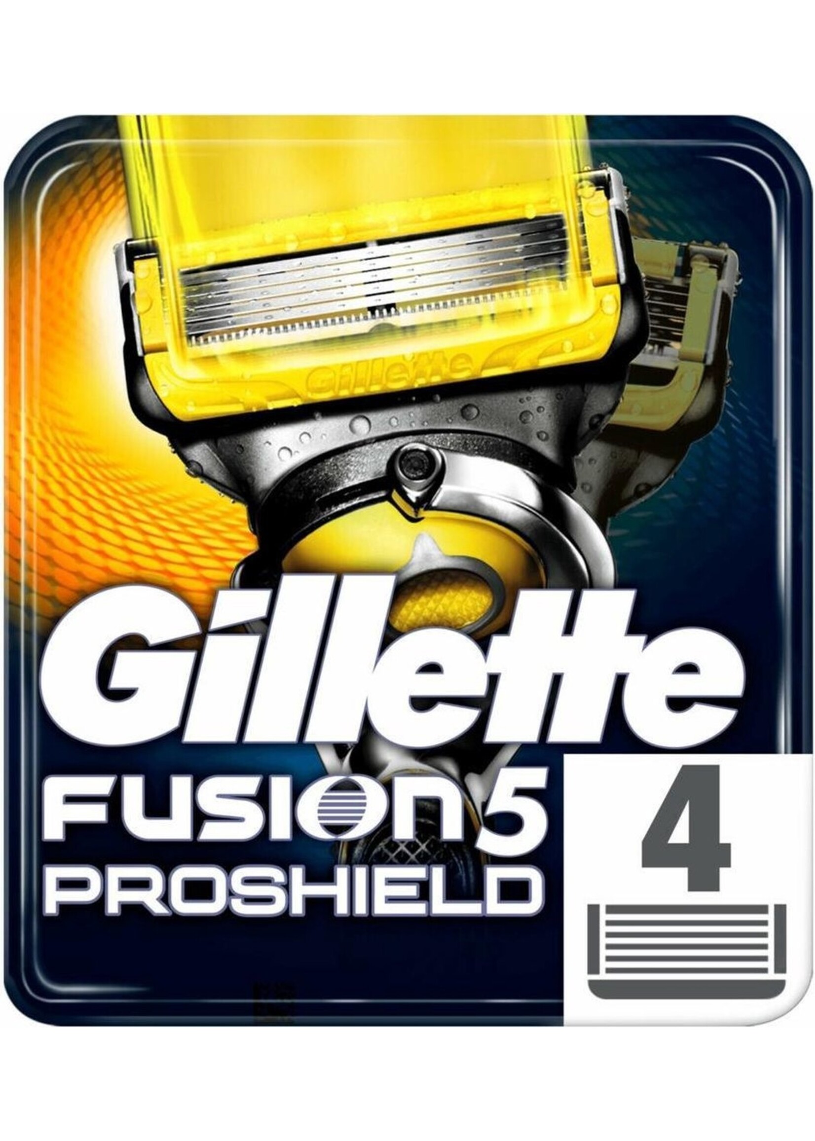 GILLETTE Gillette Fusion 5 Proshield Scheermesjes - Yellow 4 stuks