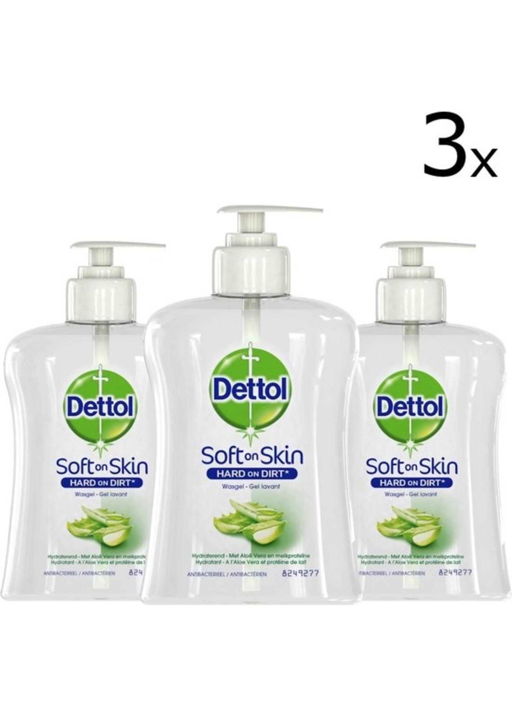 Dettol Handzeep - Verzachtend - Aloe Vera - 250ml x3