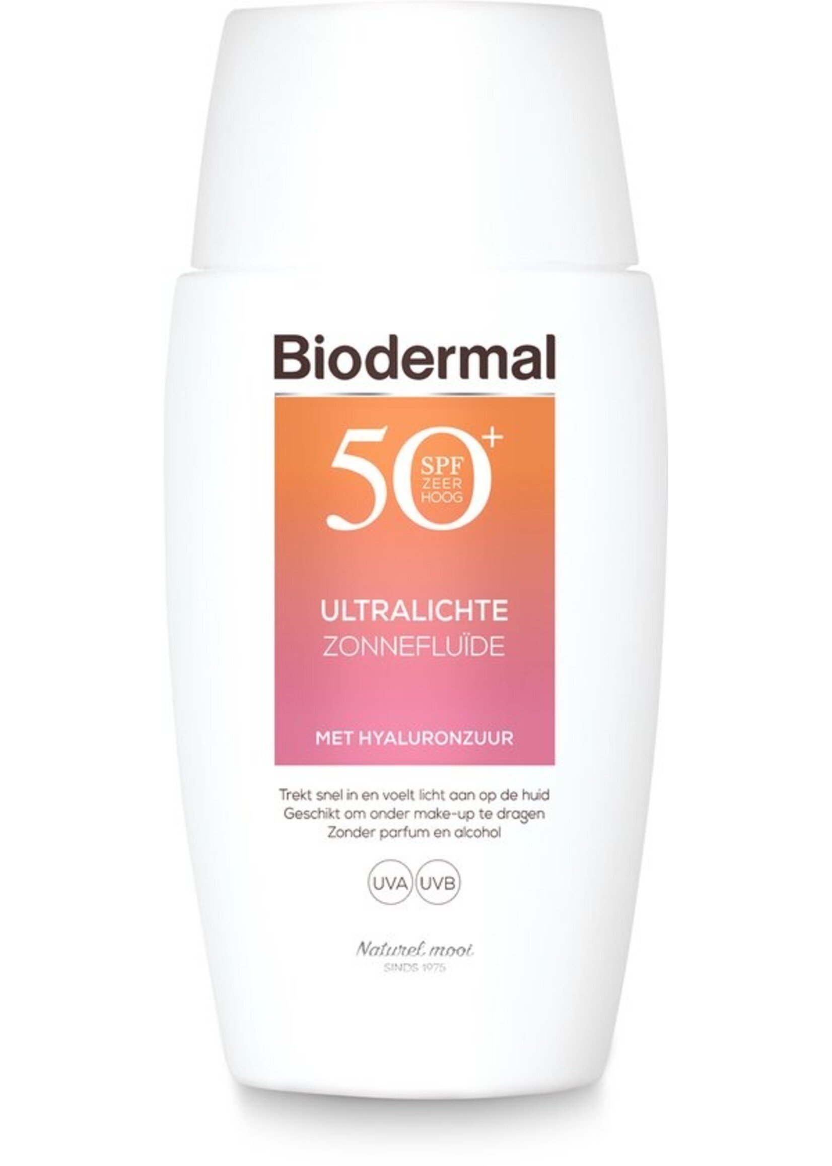 Biodermal Ultralichte Zonnefluide - Zonnebrand met SPF50+ - met hyaluronzuur - Zonnebrand gezicht