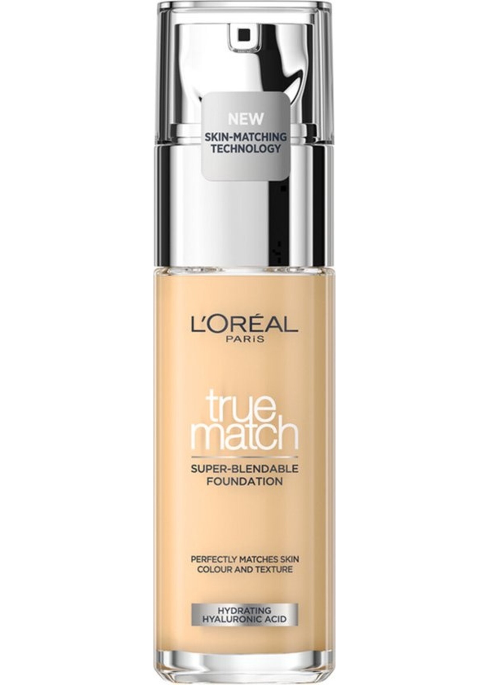 L'Oréal  L’Oréal Paris - True Match Foundation - 1N - Natuurlijk Dekkende Foundation met Hyaluronzuur en SPF 16 - 30 ml