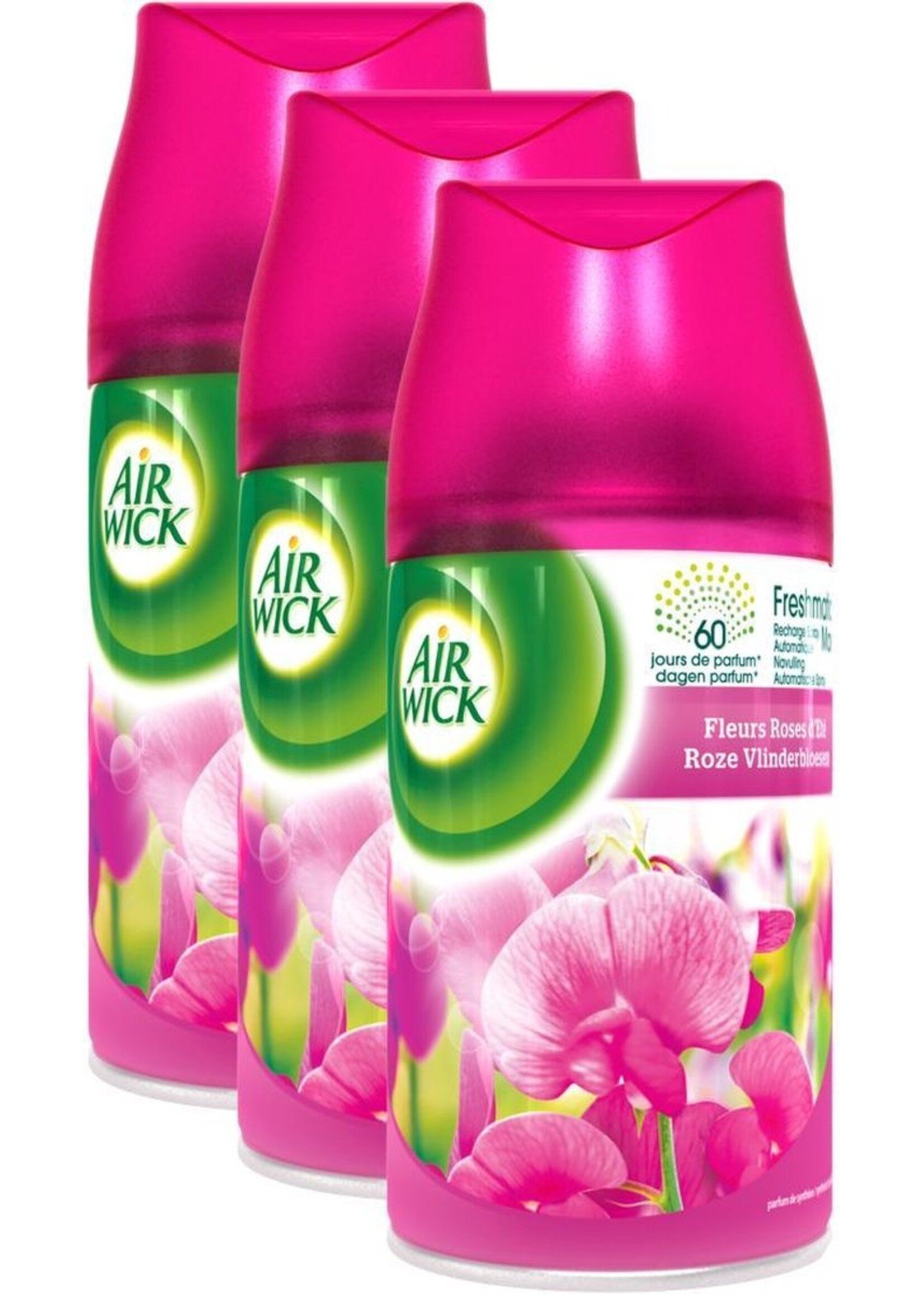 Air Wick Freshmatic Automatische Spray Luchtverfrisser - Roze Vlinderbloesem Navulling - 3 Stuks - voordeelpak