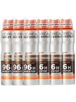 L'Oréal  L'Oréal Paris Men Expert Invincible Deodorant - 6 x 150 ml - Spray - Voordeelverpakking