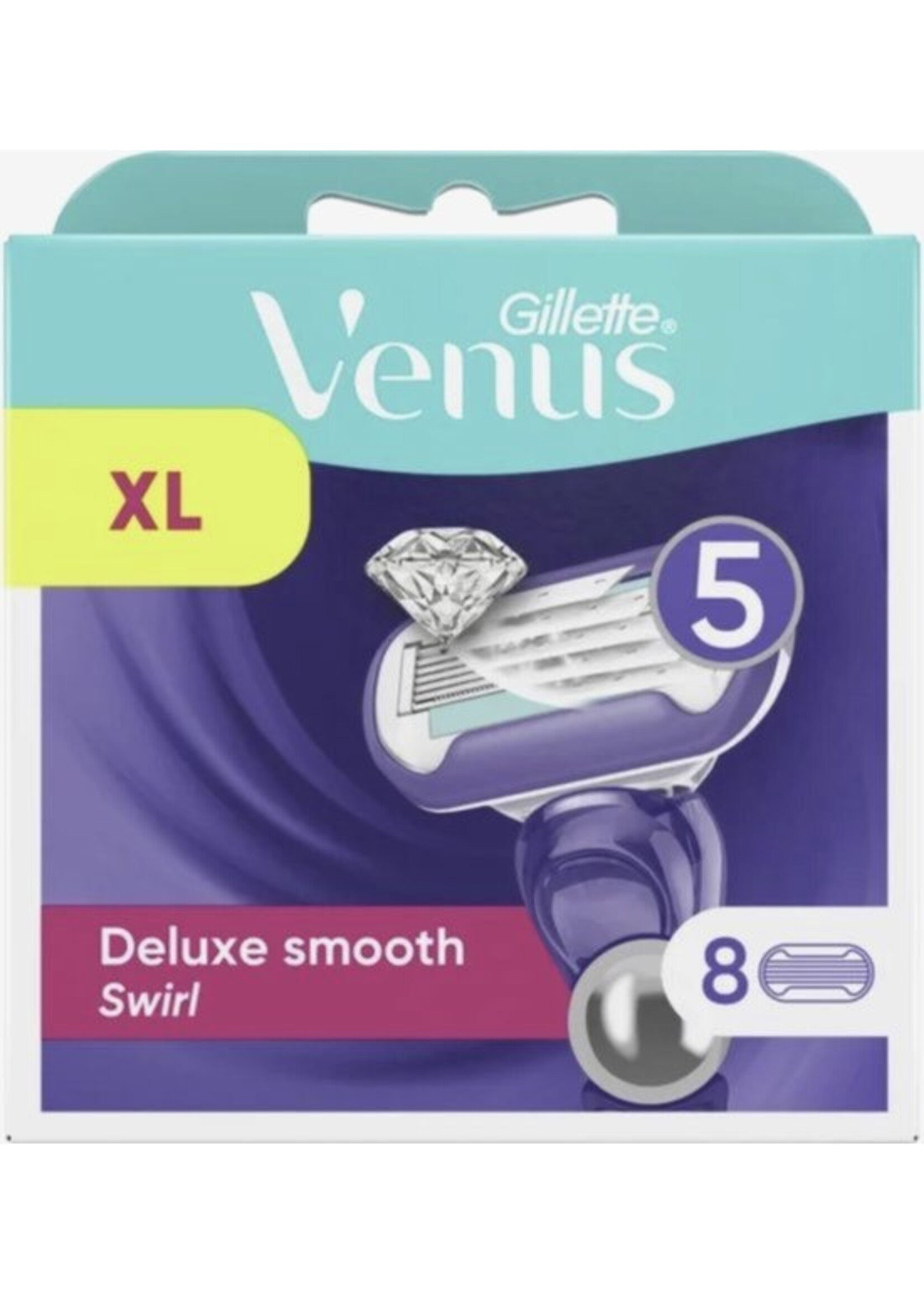 GILLETTE Gillette Venus Deluxe Smooth Swirl Scheermesjes Voor Vrouwen - 8 Navulmesjes