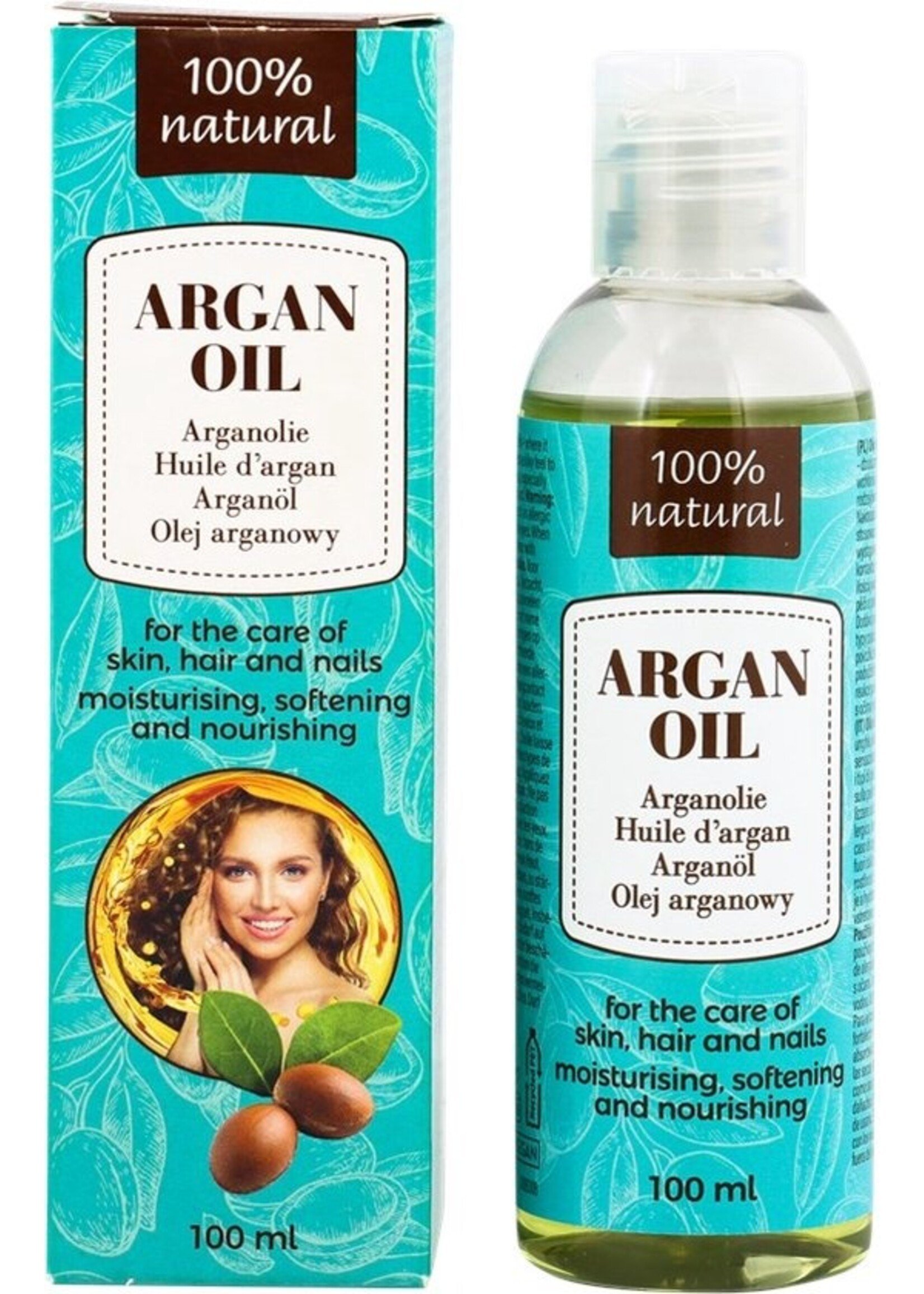 Arganolie 100 ml - 100% natuurlijk - huid, haar en nagels mee te verzorgen