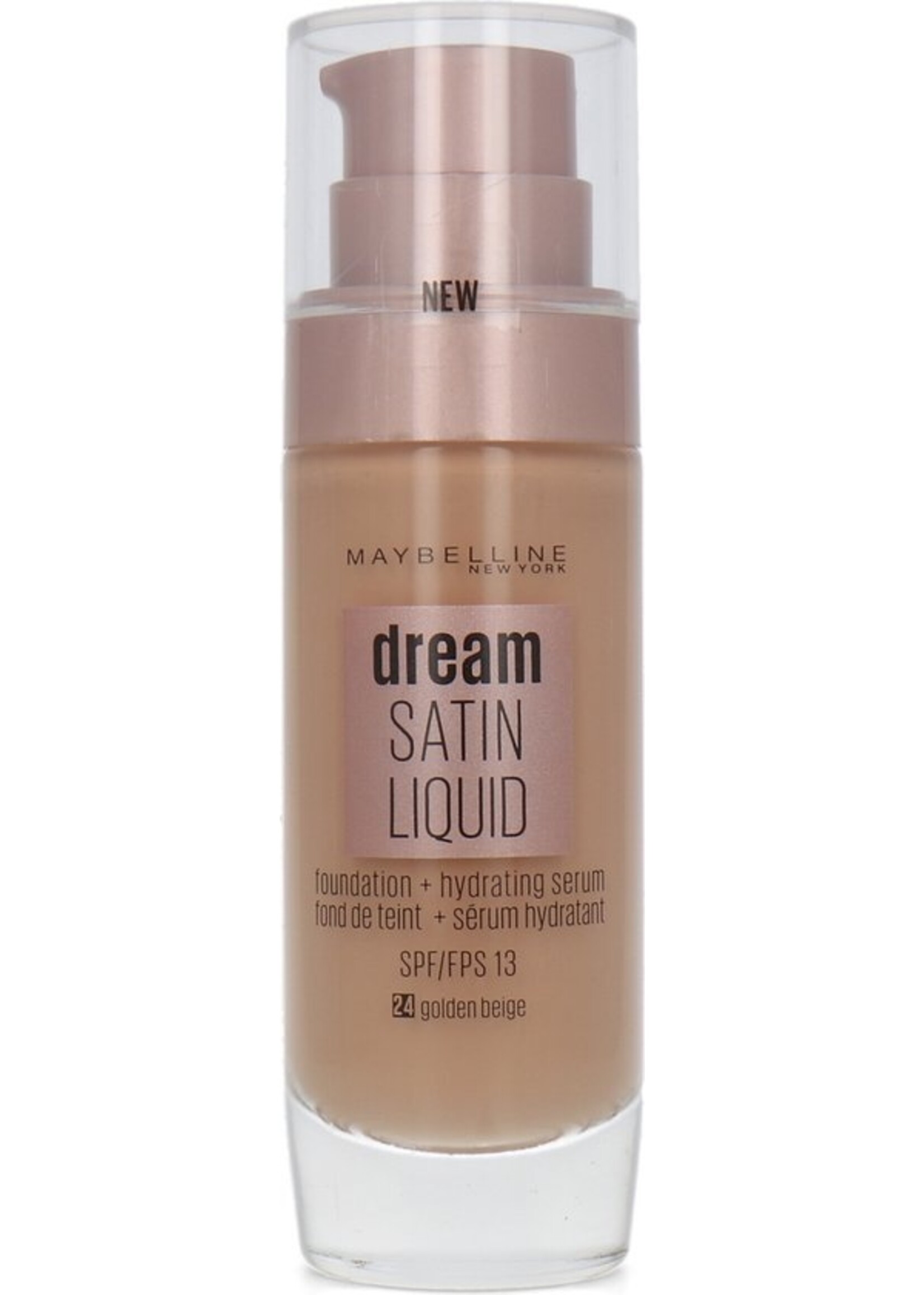 Maybelline Dream Radiant Liquid - 024 Golden Beige - Foundation Geschikt voor de Droge Huid met Hyaluronzuur - 30 ml