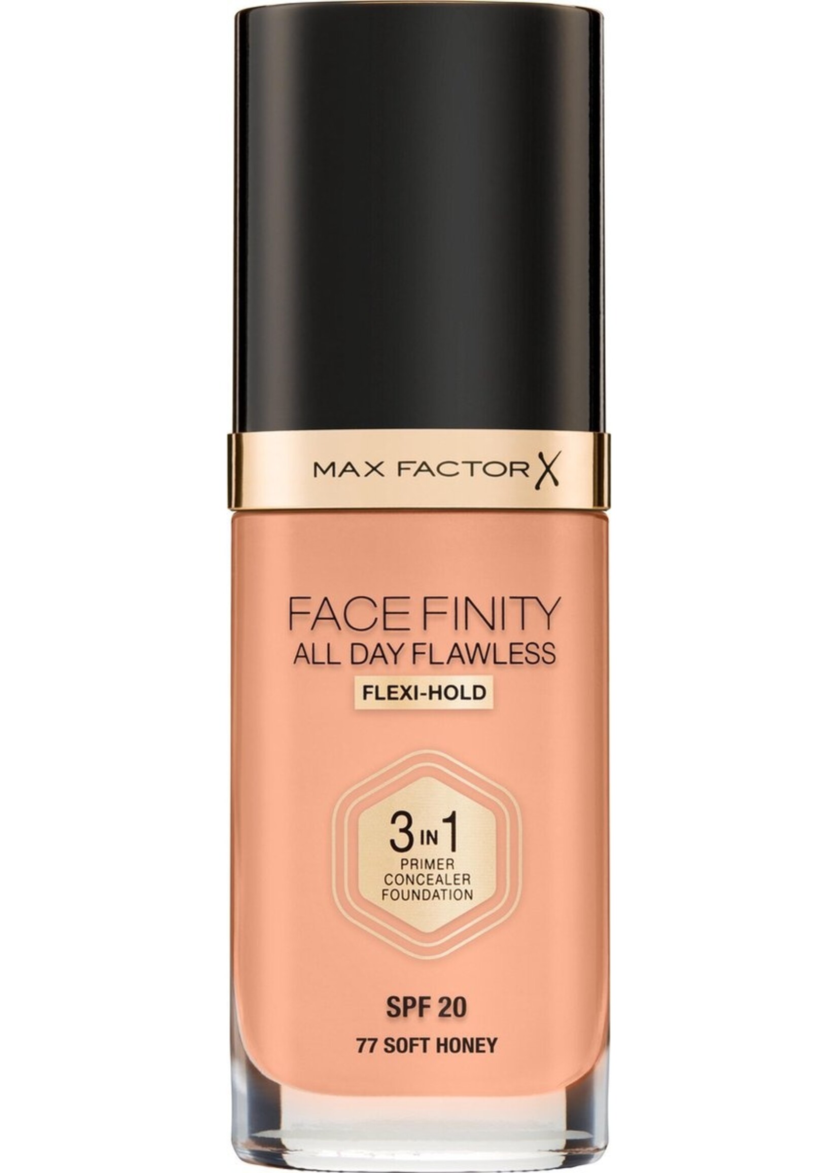 Max Factor Facefinity All Day Flawless 3-in-1 Liquid Foundation - 077 Soft Honey