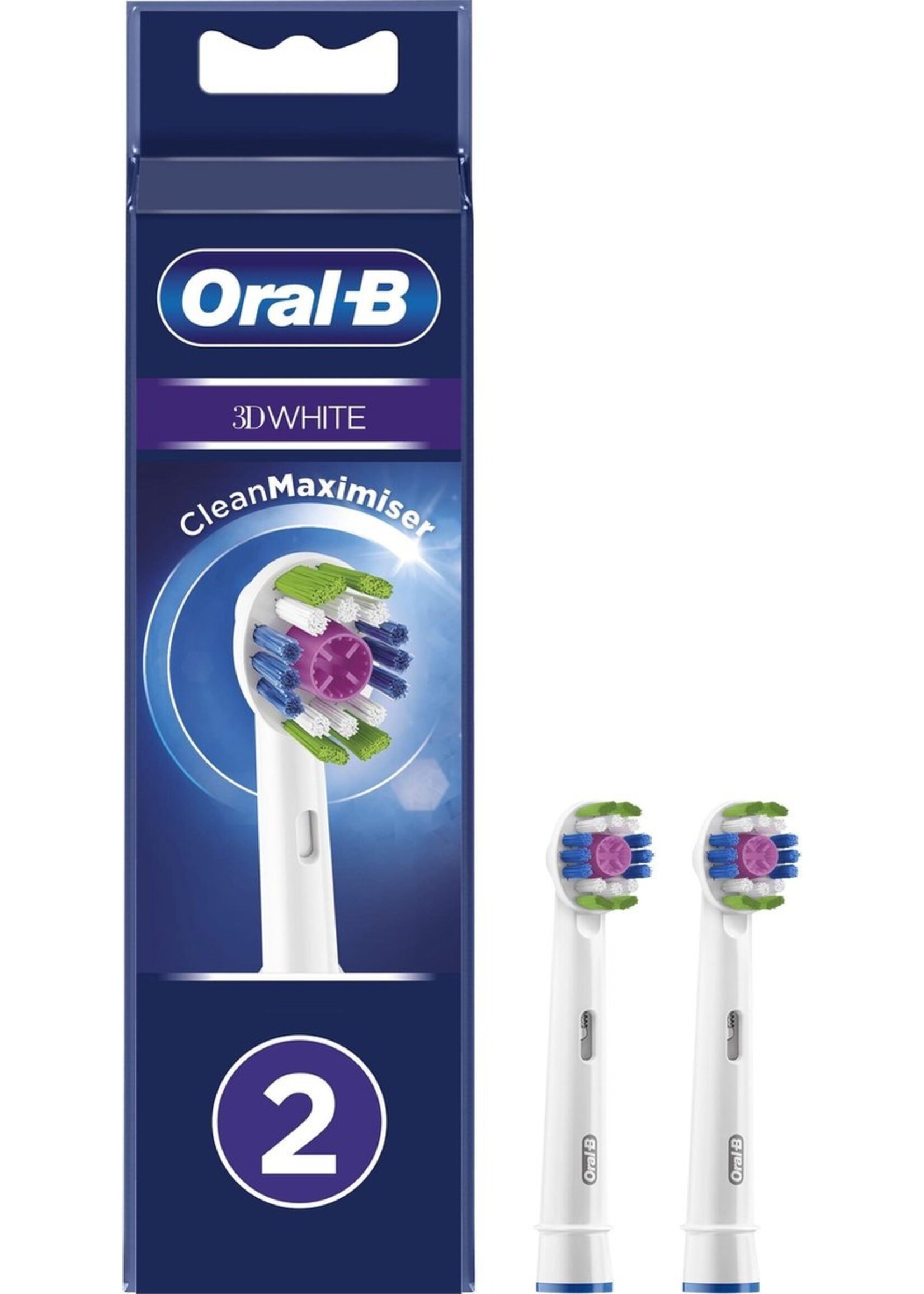 Oralb Braun Oral-B 3D White Opzetborstels - 2 stuks