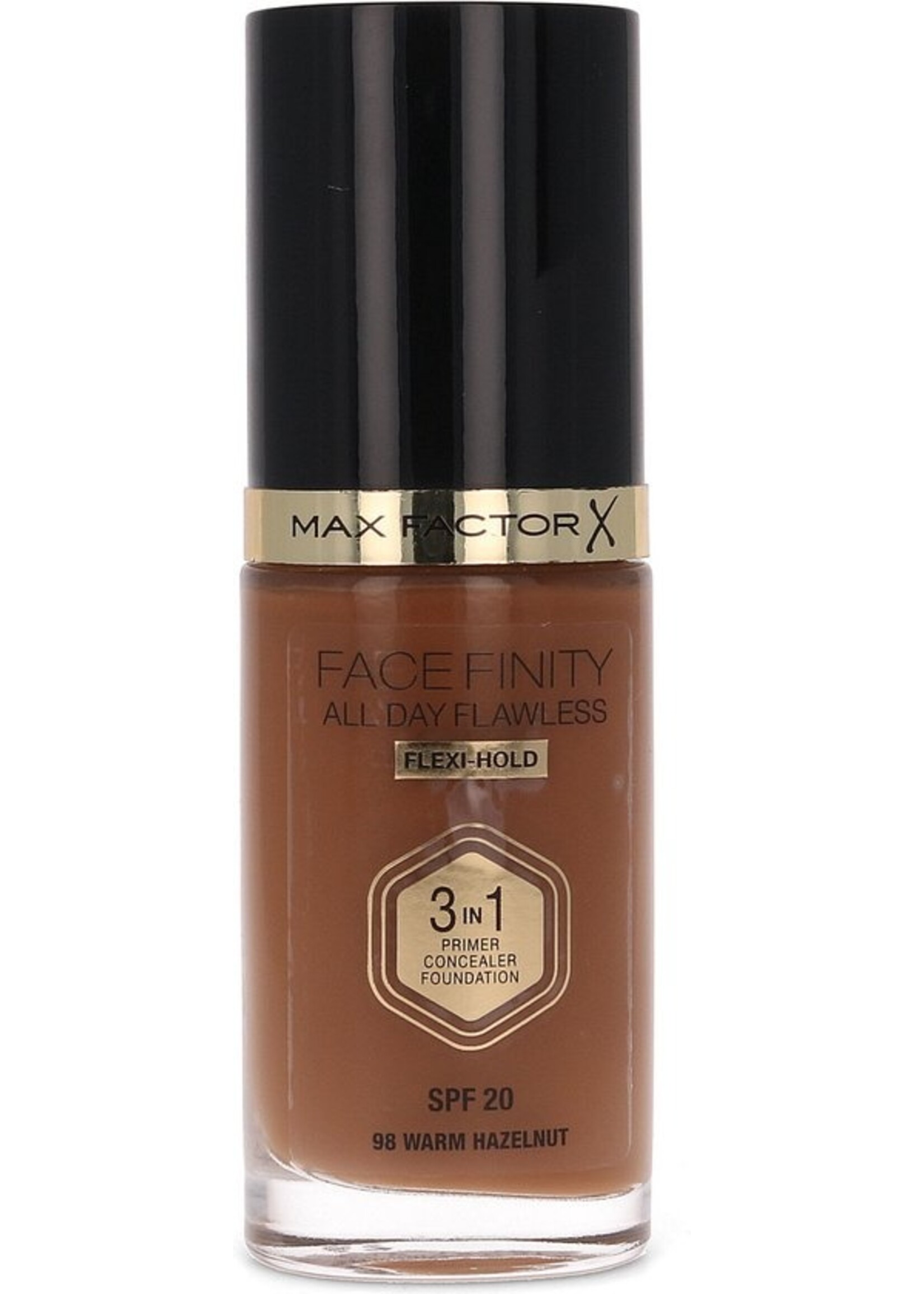 Max Factor Facefinity All Day Flawless 3-In-1 Vegan Foundation 098 Warm Hazelnut