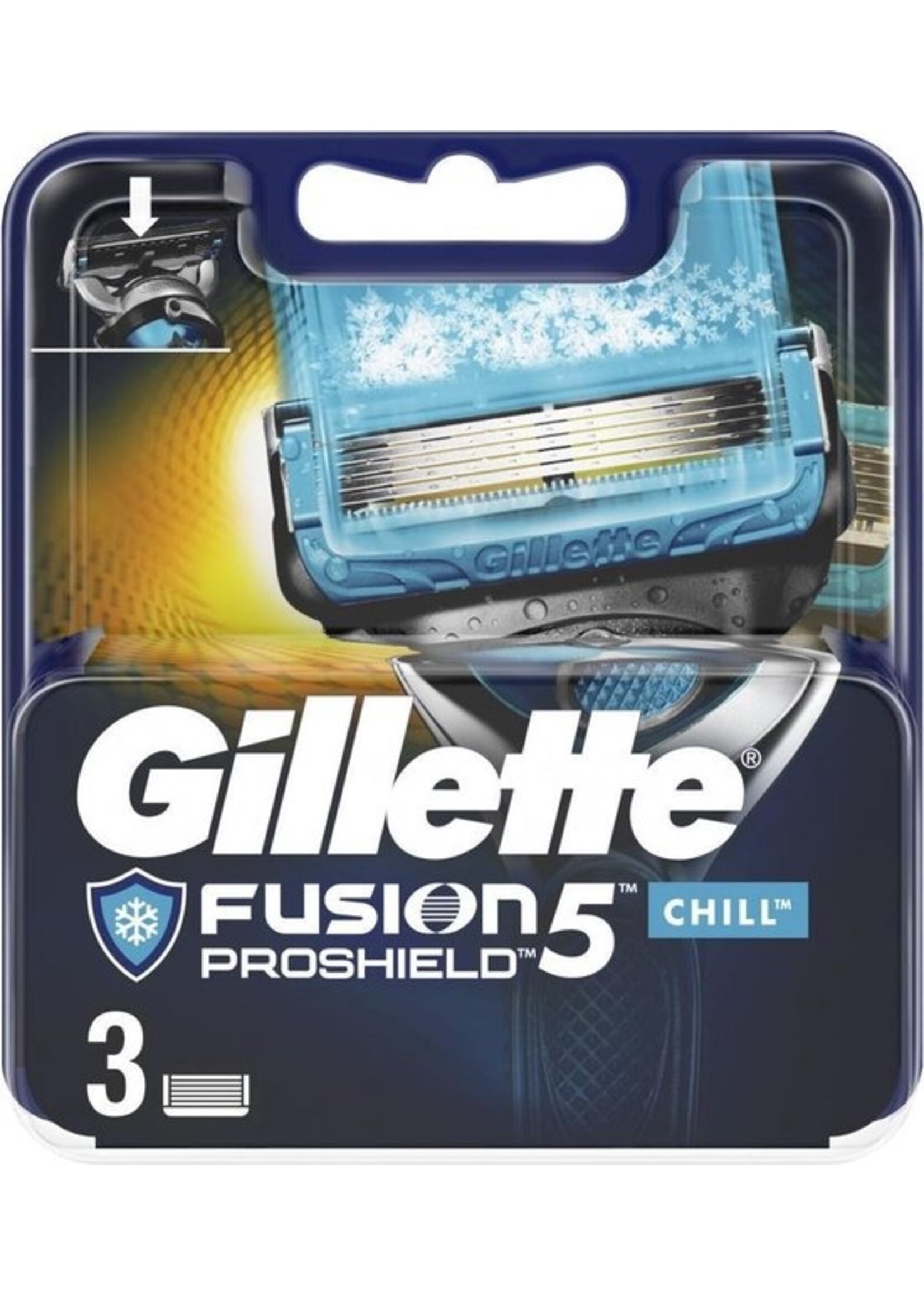 GILLETTE Gillette Fusion ProShield Mesjes Chill 3 stuks