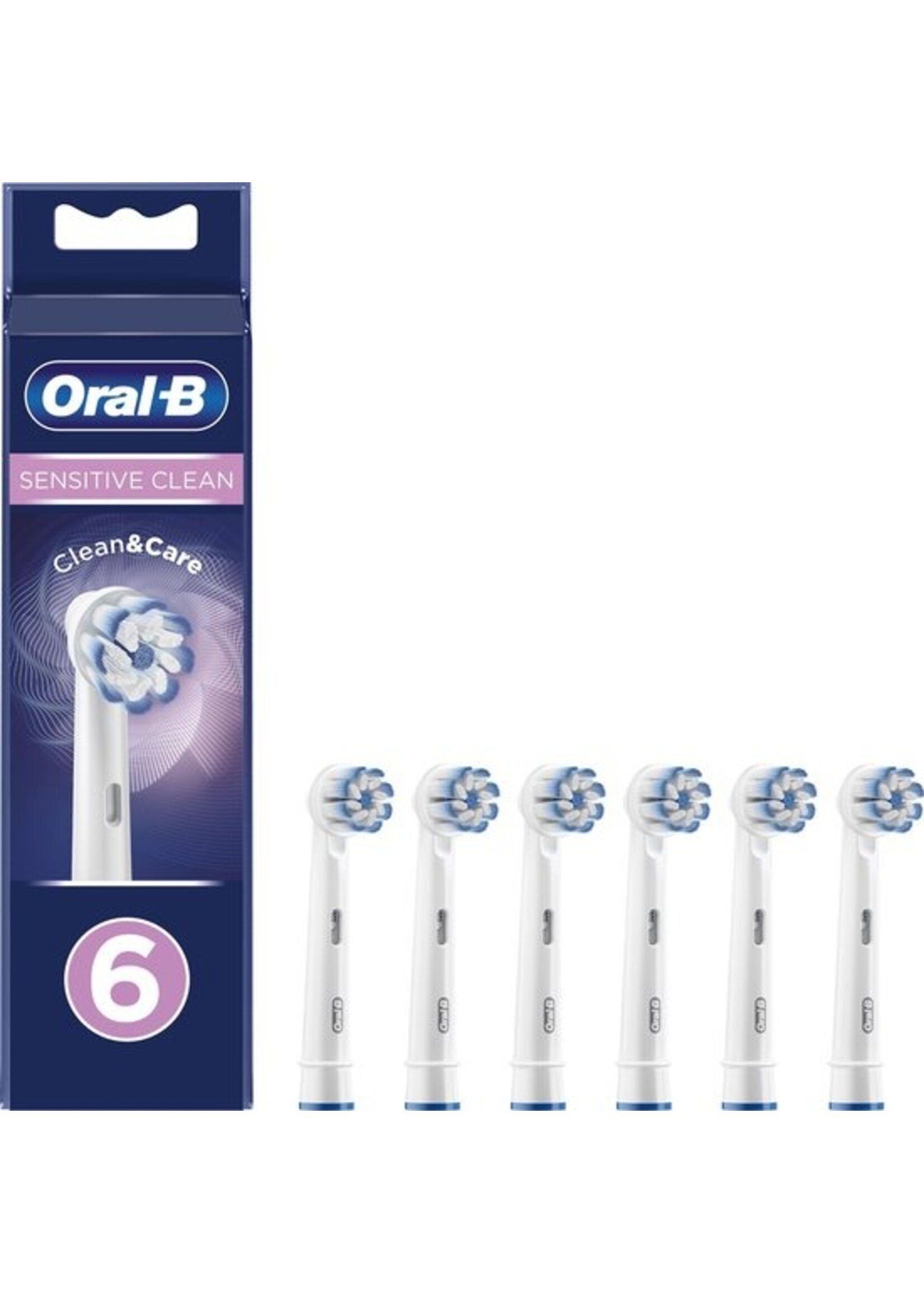 Oralb Braun Oral-B Sensitive Clean - Met CleanMaximiser-technologie - Opzetborstels - 6 Stuks