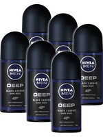 NIVEA MEN Deep - 6 x 50ml - Voordeelverpakking - Deodorant Roller