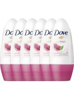 Dove Go Fresh Pomegranate & Lemon Verbena Women - 6 x 50 ml - Deodorant Roller - Voordeelverpakking