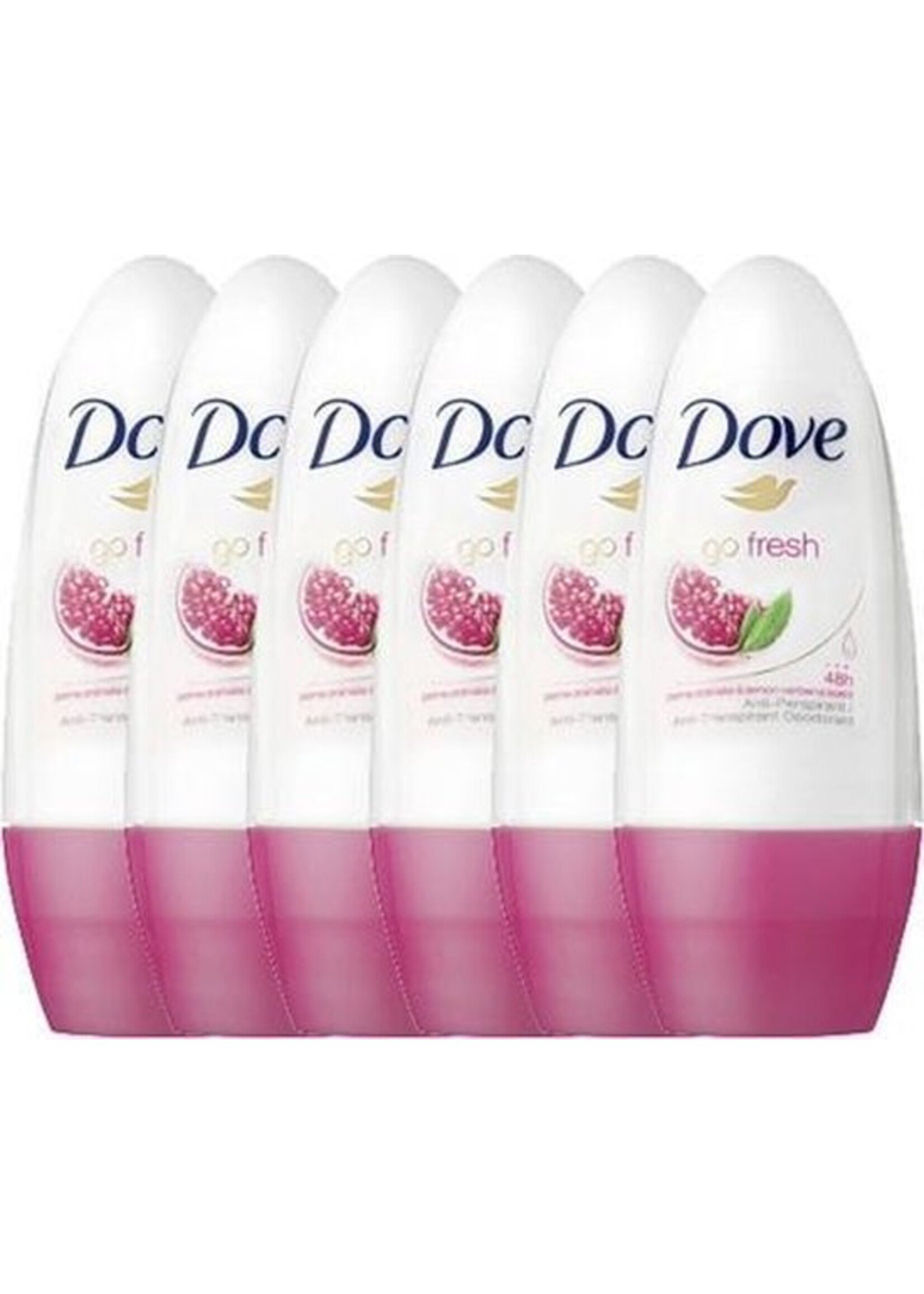 Dove Go Fresh Pomegranate & Lemon Verbena Women - 6 x 50 ml - Deodorant Roller - Voordeelverpakking