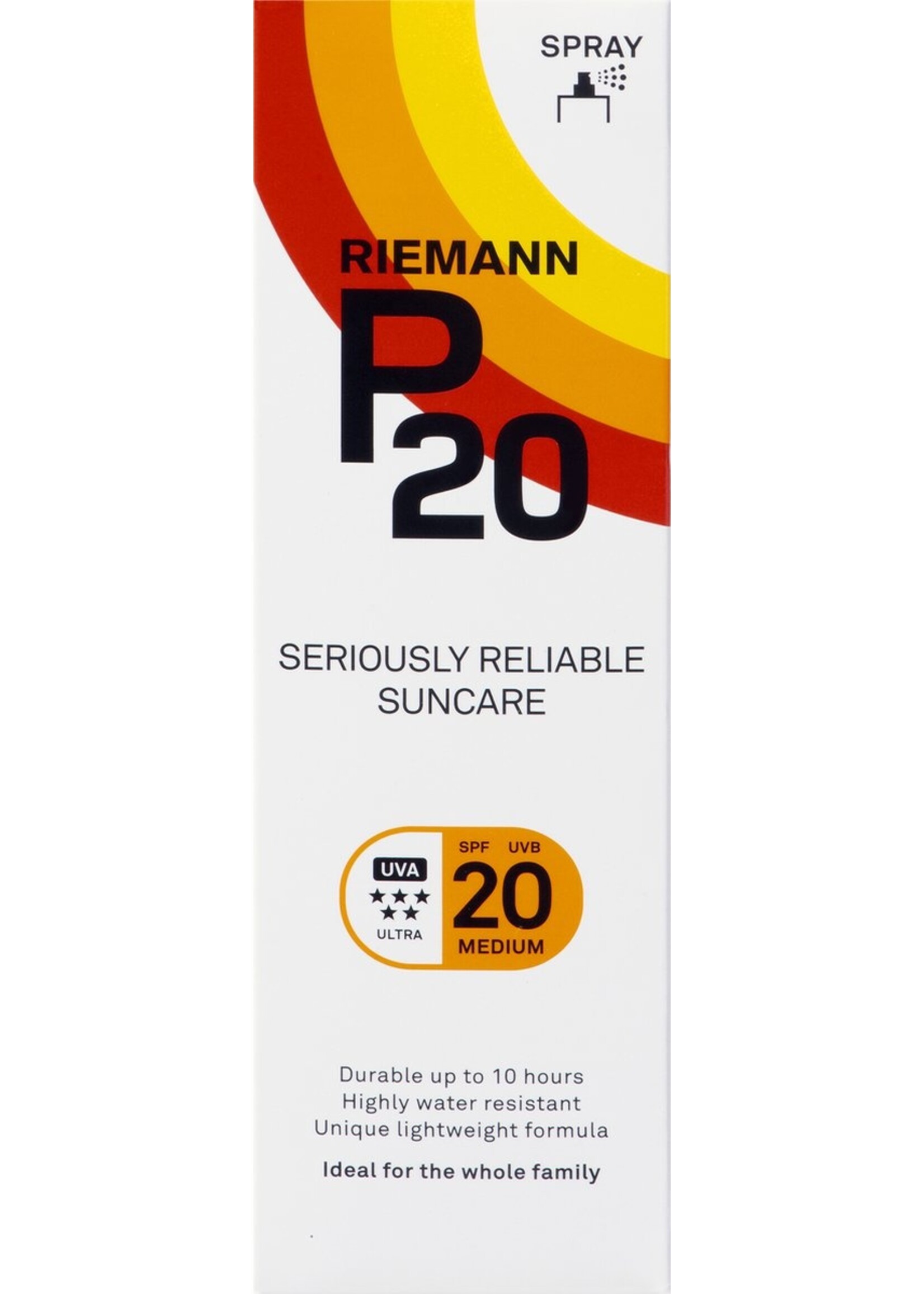 P20 SPF 20 - Zonnebrand Spray - Factor 20 - 100 ml