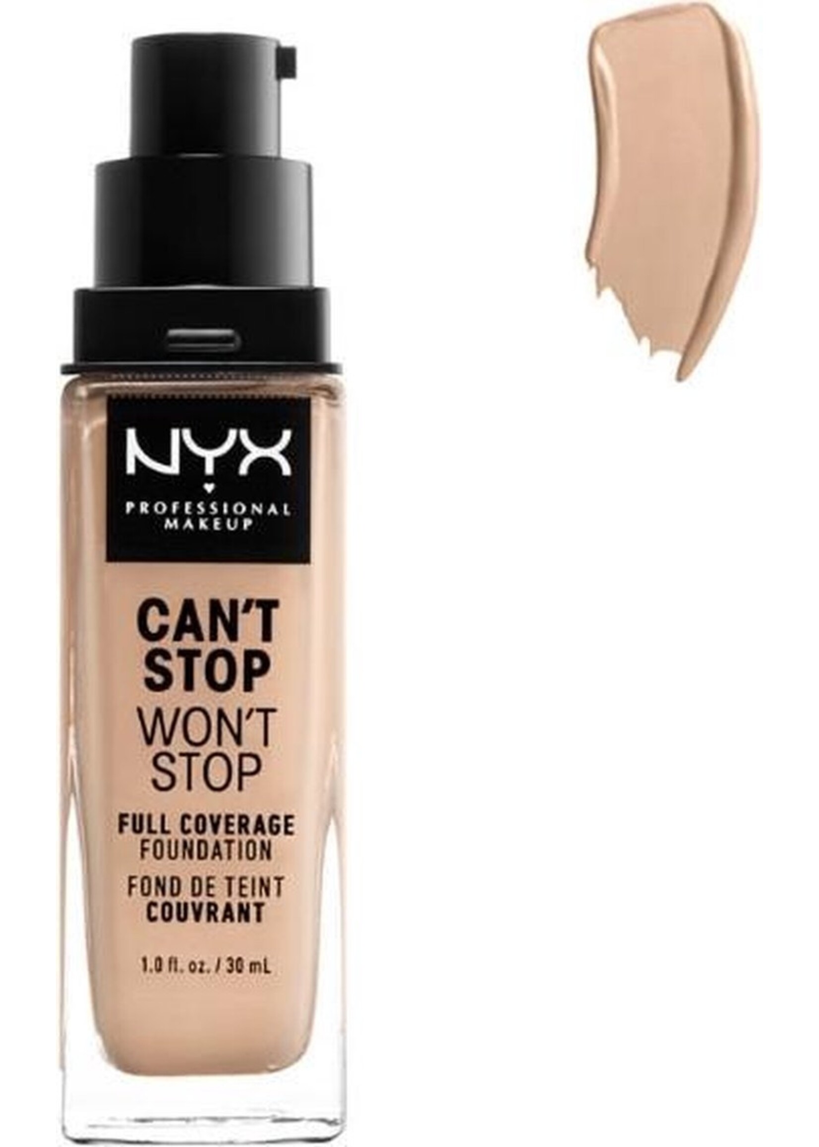 NYX Professional Makeup Can't Stop Won't Stop Foundation - Vanilla CSWSF06 - Full Coverage