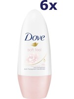 Dove Soft Feel Deodorant Rollers - 6 x 50ml - Voordeelverpakking