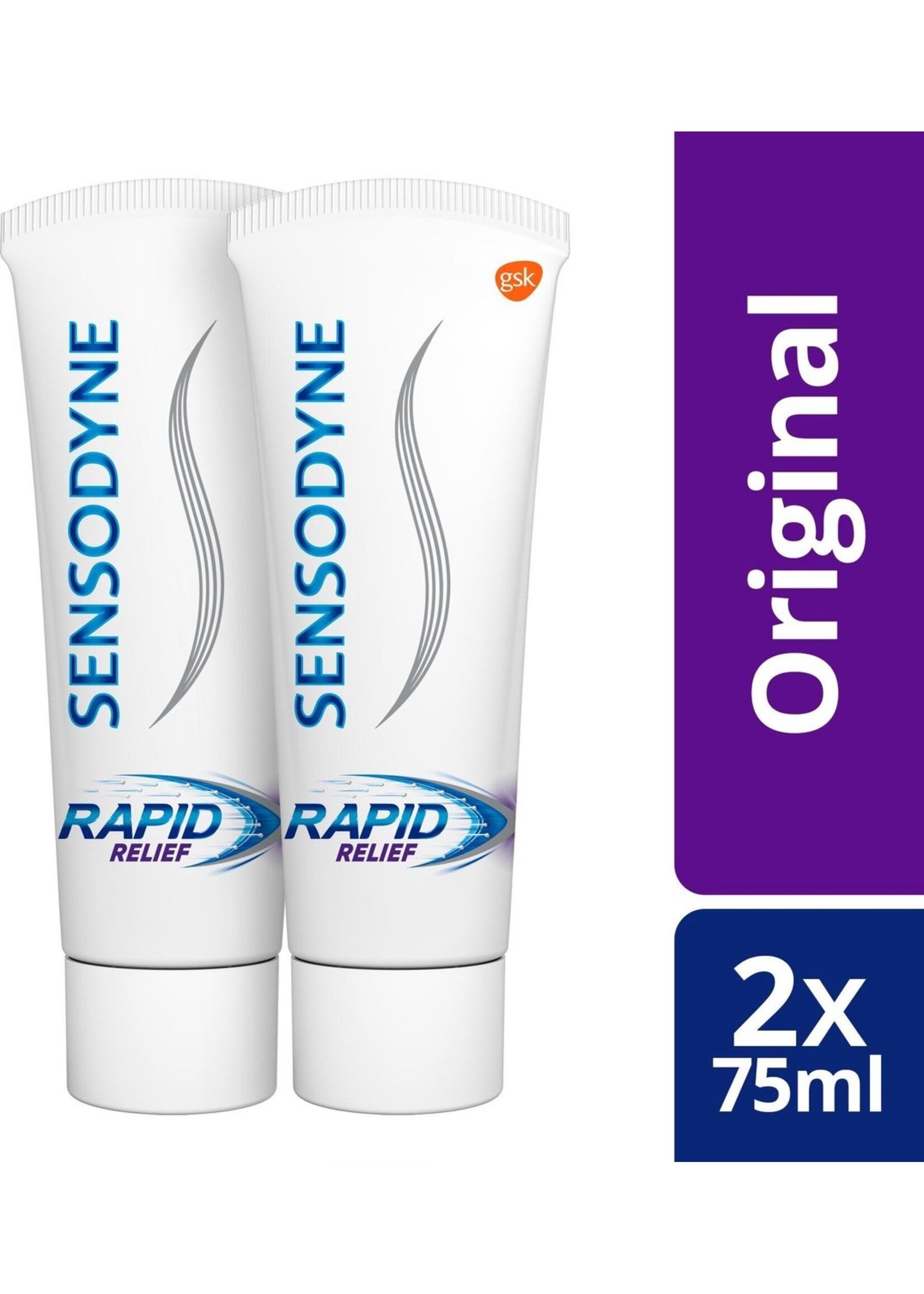 Sensodyne Sensodyne Rapid Relief - 2 X 75 ML- Tandpasta