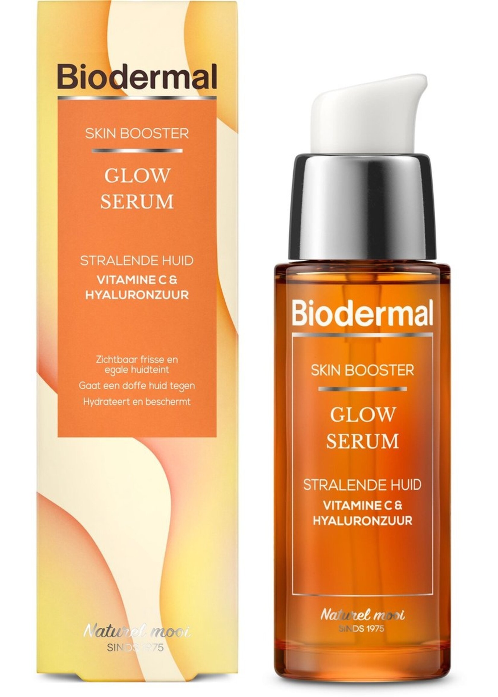 Biodermal Skin Booster Glow serum – Serum voor een stralende huid met hyaluronzuur en Vitamine C - Hyaluronzuur serum 30ml