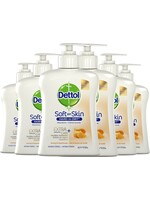 Dettol Handzeep - Antibacterieel - Extra Care Droge en Normale Huid Honing & Galamboter - 6 x 250ml Voordeelverpakking