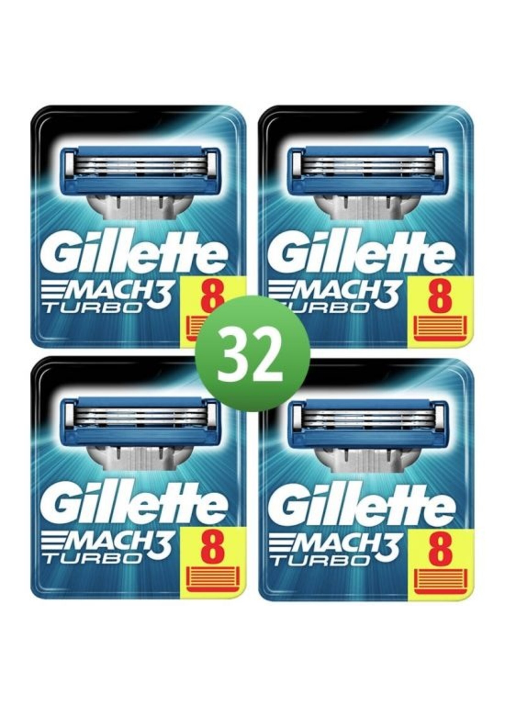 GILLETTE Gillette Mach3 Turbo - 32 stuks - Scheermesjes