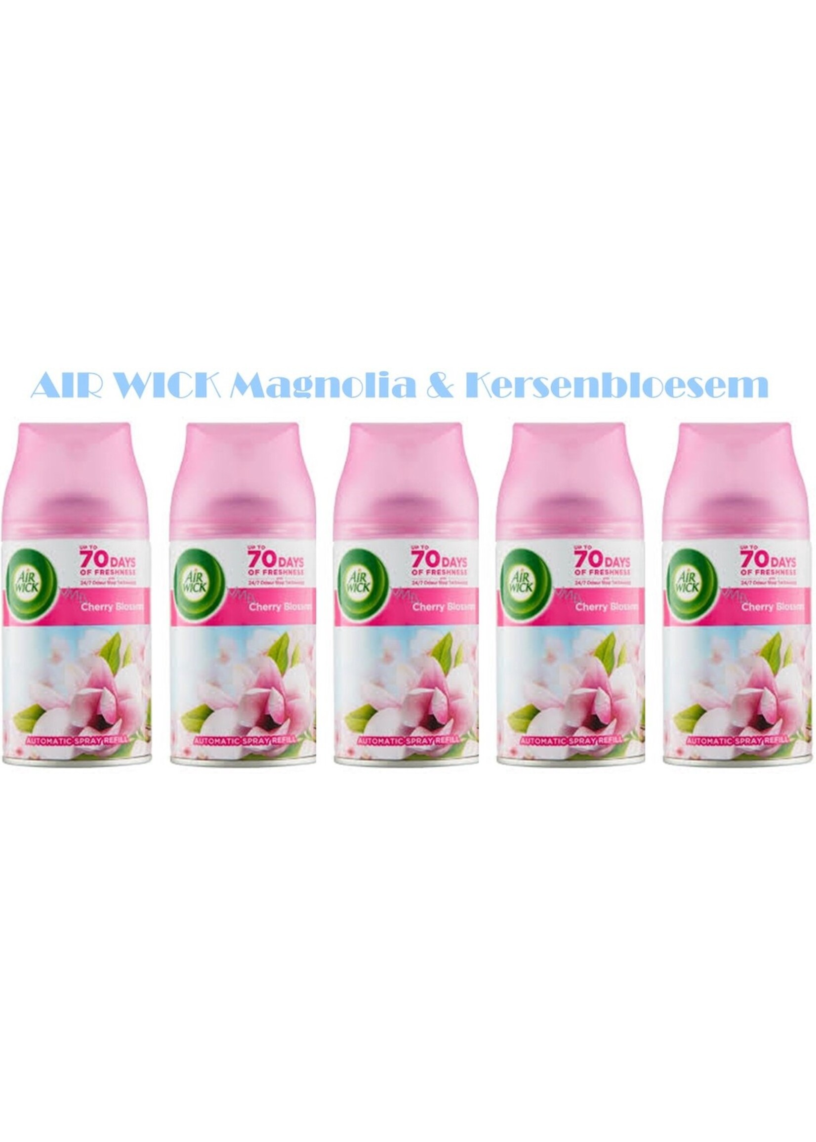 Air Wick Freshmatic Magnolia & kersenbloem - 6 x 250 ml - Navulling - Voordeelverpakking