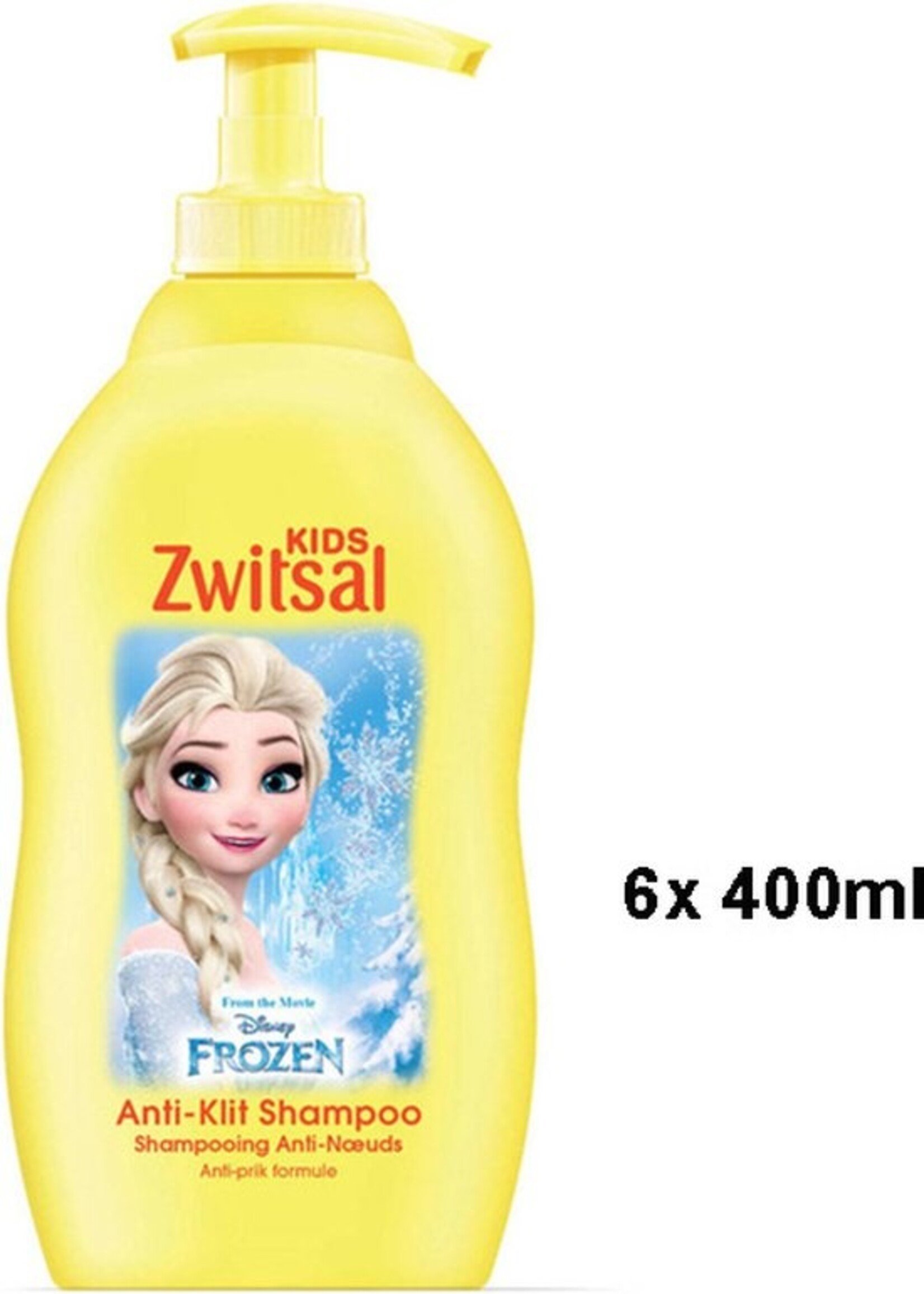 Zwitsal Frozen Zeepvrij Anti-Klit Babyshampoo - 6 x 400 ml - Voordeelverpakking