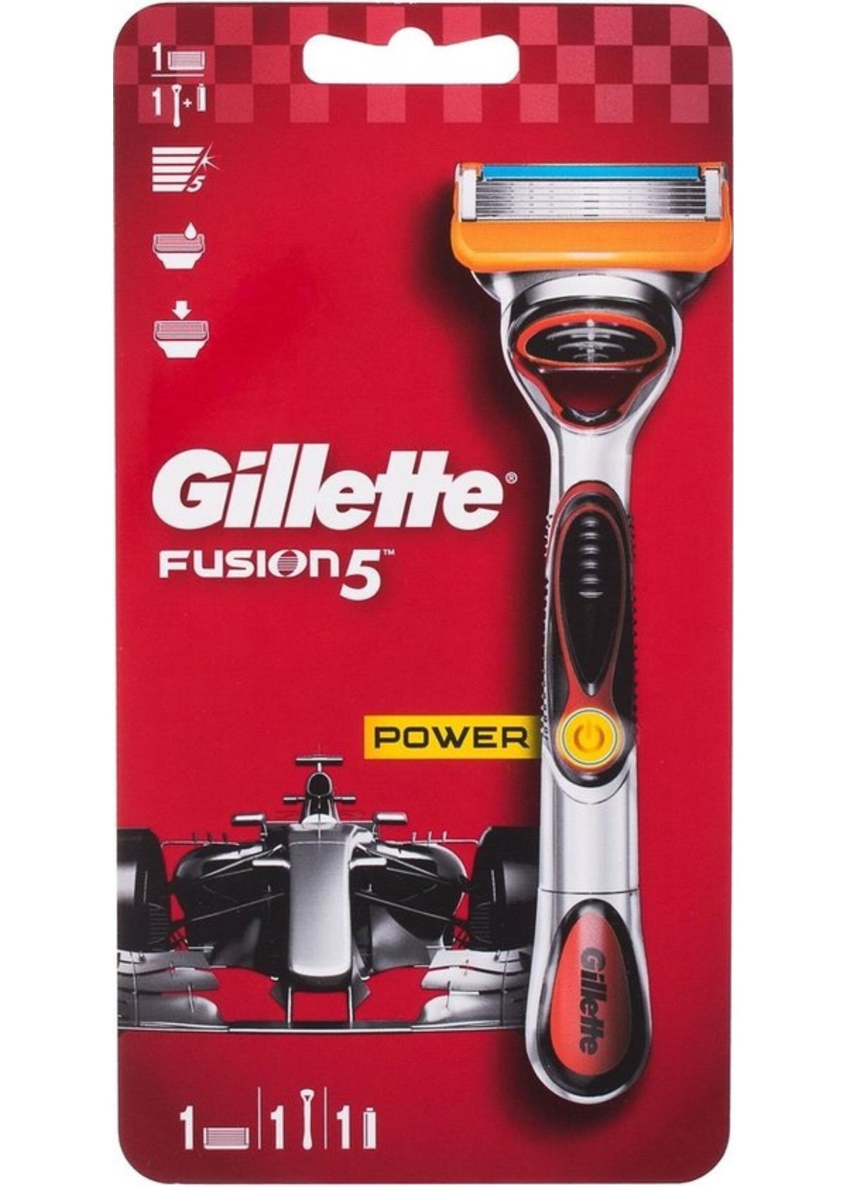 GILLETTE Gillette Houder Fusion 5 Power + 1 Mesje En Batterij - 1 Stuk