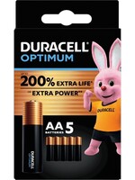 Duracell Optimum Alkaline AA batterijen - 5 stuks