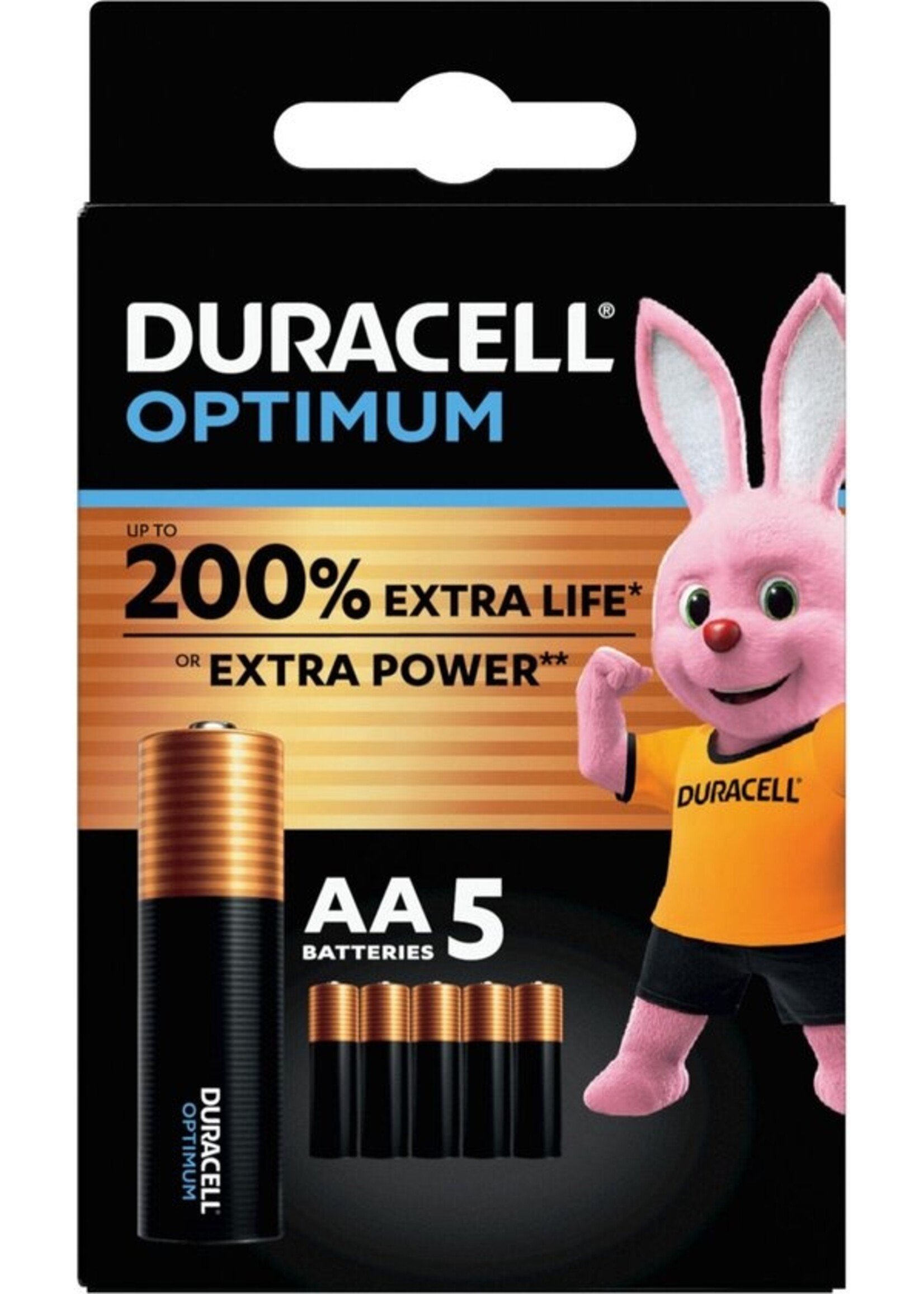 Duracell Optimum Alkaline AA batterijen - 5 stuks