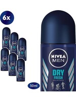 NIVEA MEN Dry Fresh - 6 x 50ml - Voordeelverpakking - Deodorant Roller