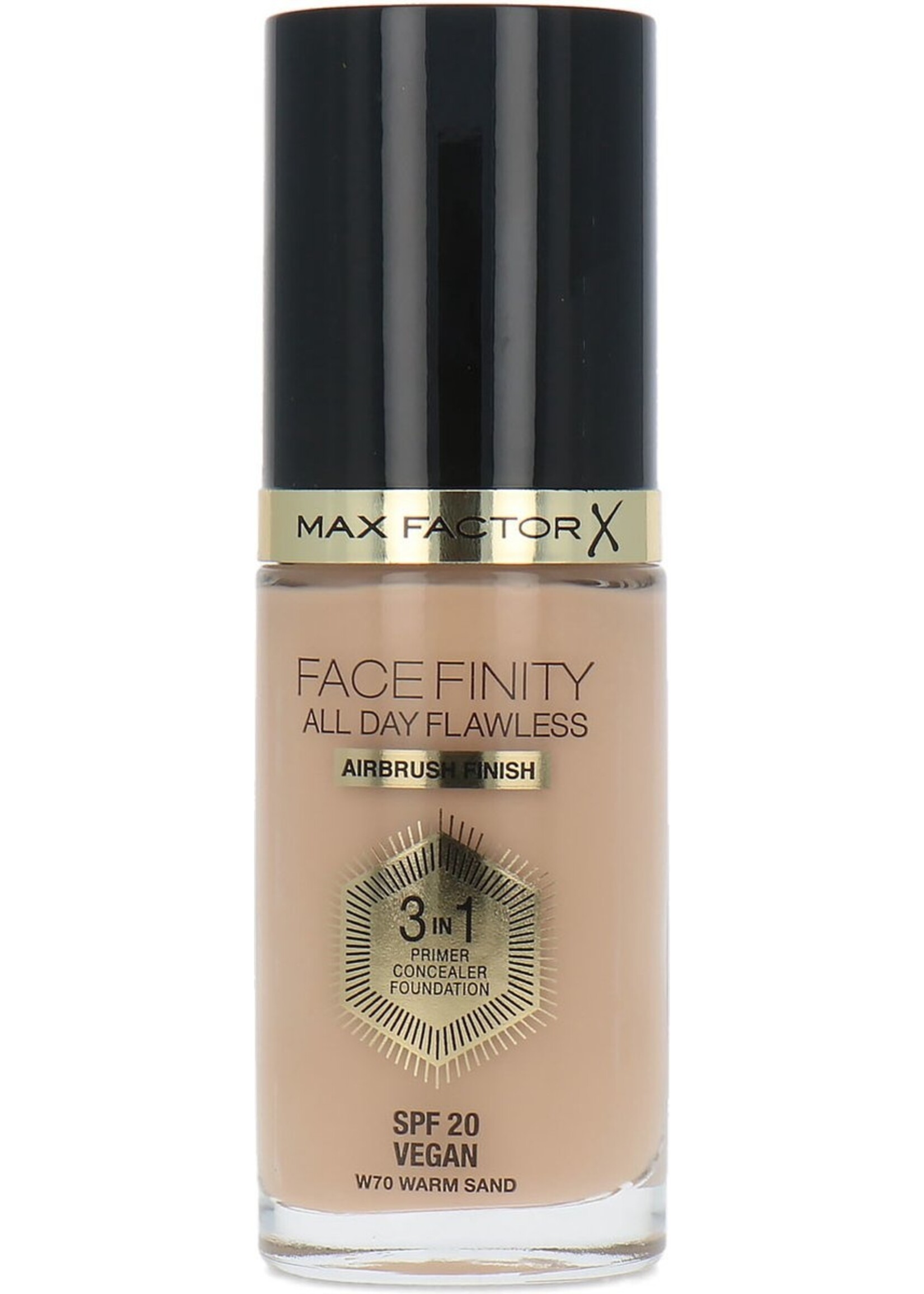 Max Factor Facefinity All Day Flawless 3-In-1 Vegan Foundation 070 Warm Sand