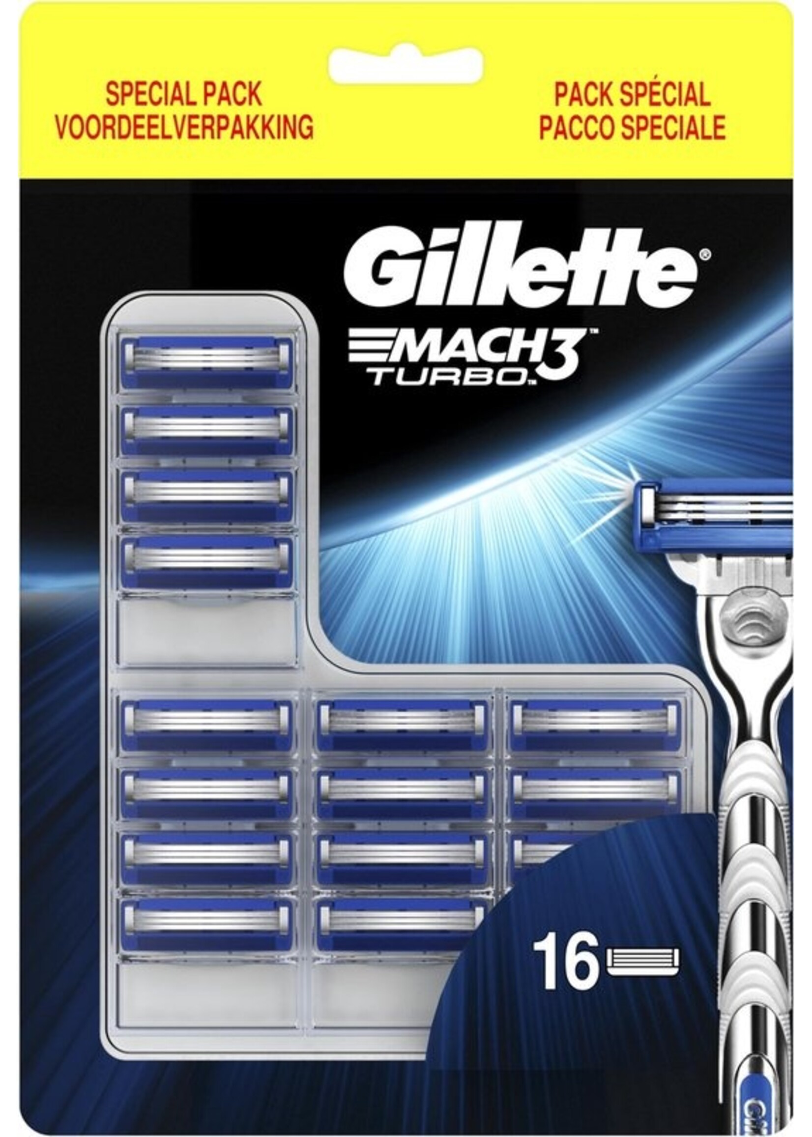 GILLETTE Gillette Mach3 Turbo - 16 stuks - Scheermesjes