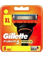 GILLETTE Gillette Fusion5 Power Scheermesjes Voor Mannen - 8 Navulmesjes - XL verpakking