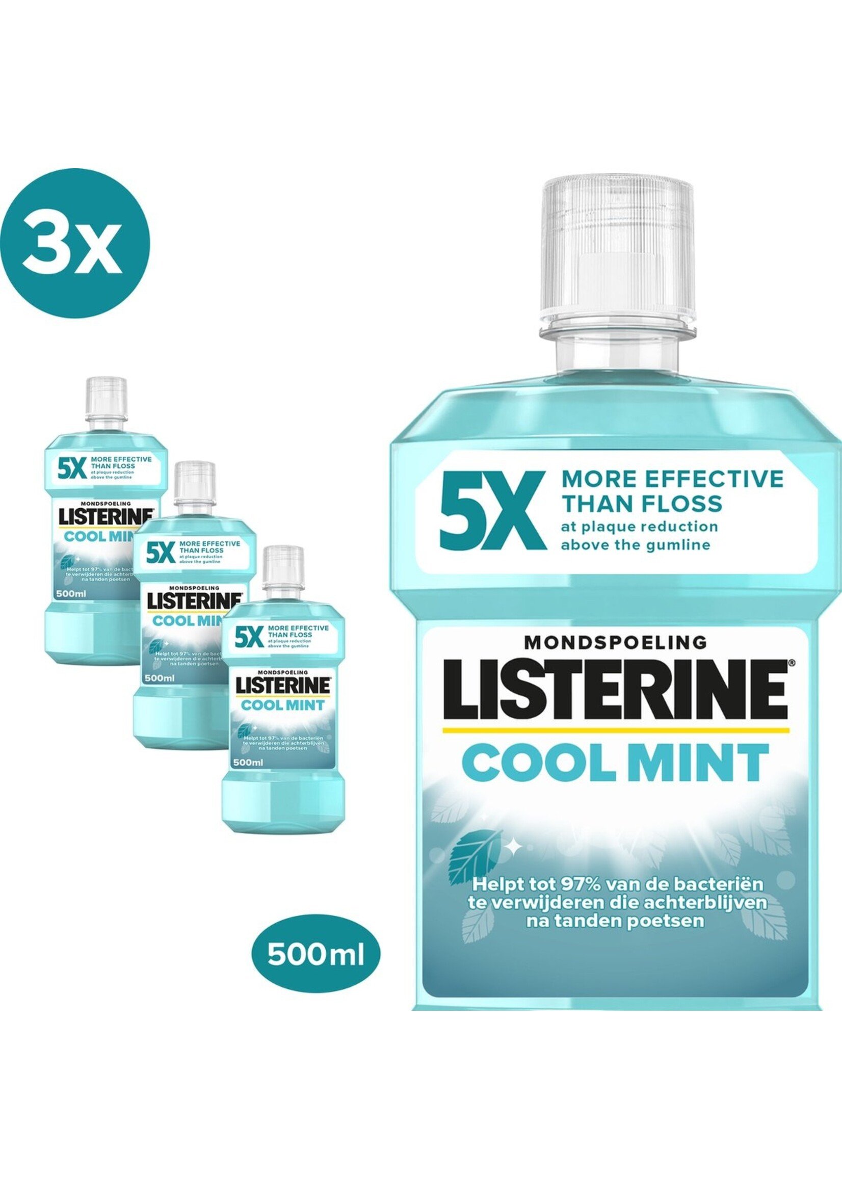 Listerine Cool Mint - Mondspoeling - 3x600ml