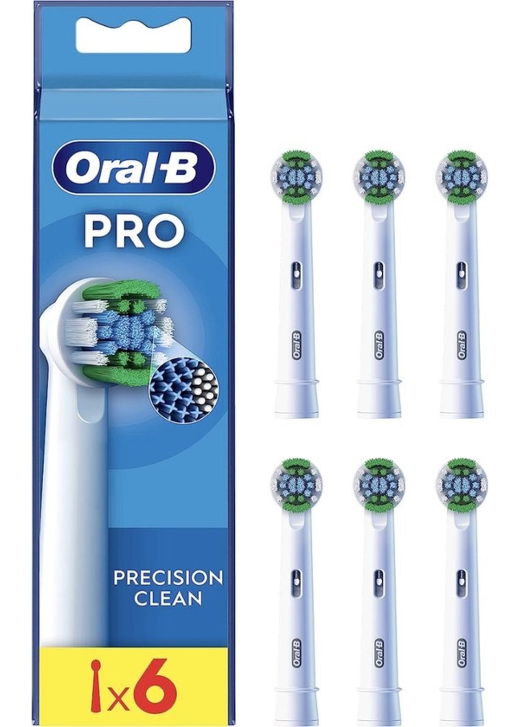 Oralb Braun Oral-B Precision Clean - Opzetborstels - 6 stuks - Wit