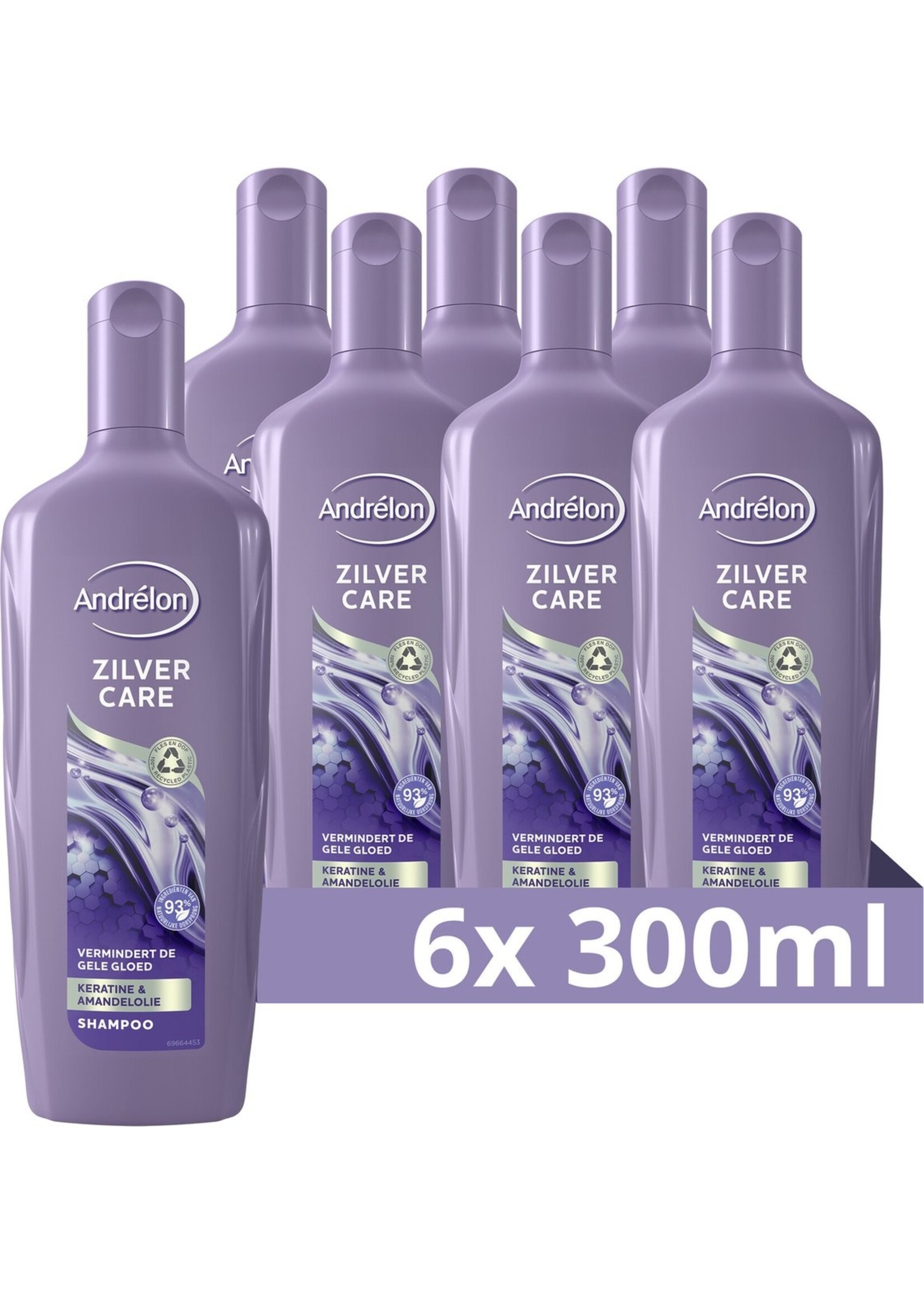 Andrélon Zilver Care Shampoo - 6 x 300 ml - Voordeelverpakking