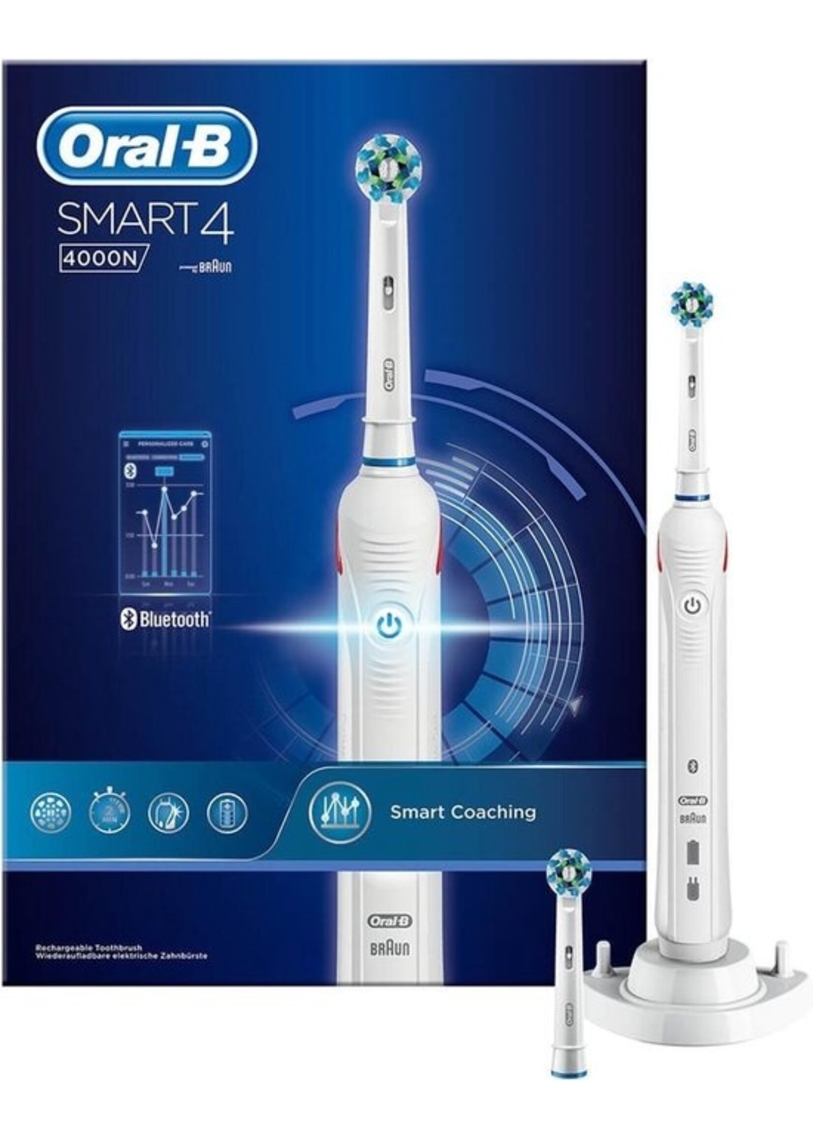 Oralb Braun Oral-B Smart 4 4000N - Wit - Elektrische Tandenborstel