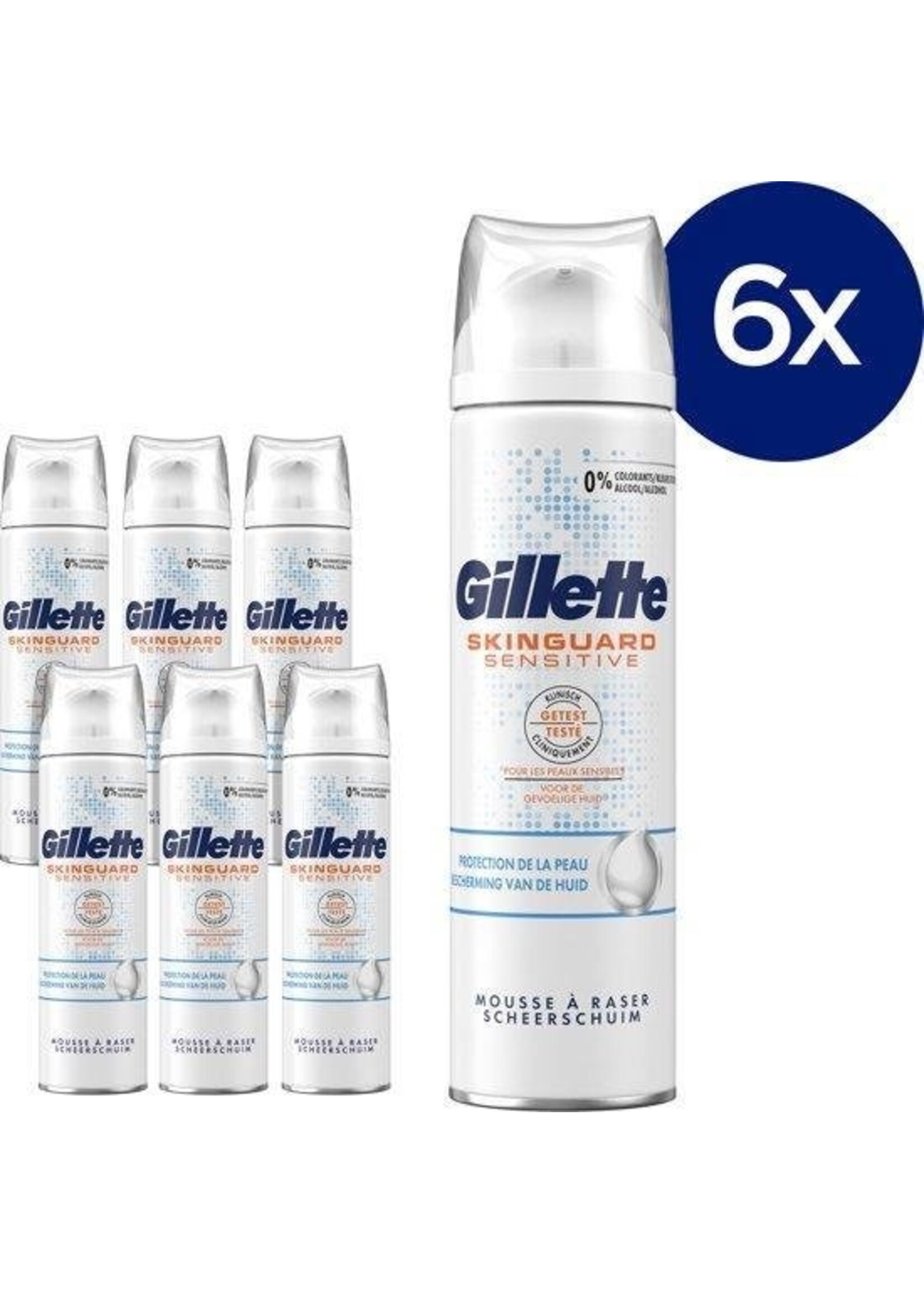 GILLETTE Gillette Skinguard Sensitive - Voordeelverpakking 6 x 200ml - Scheergel