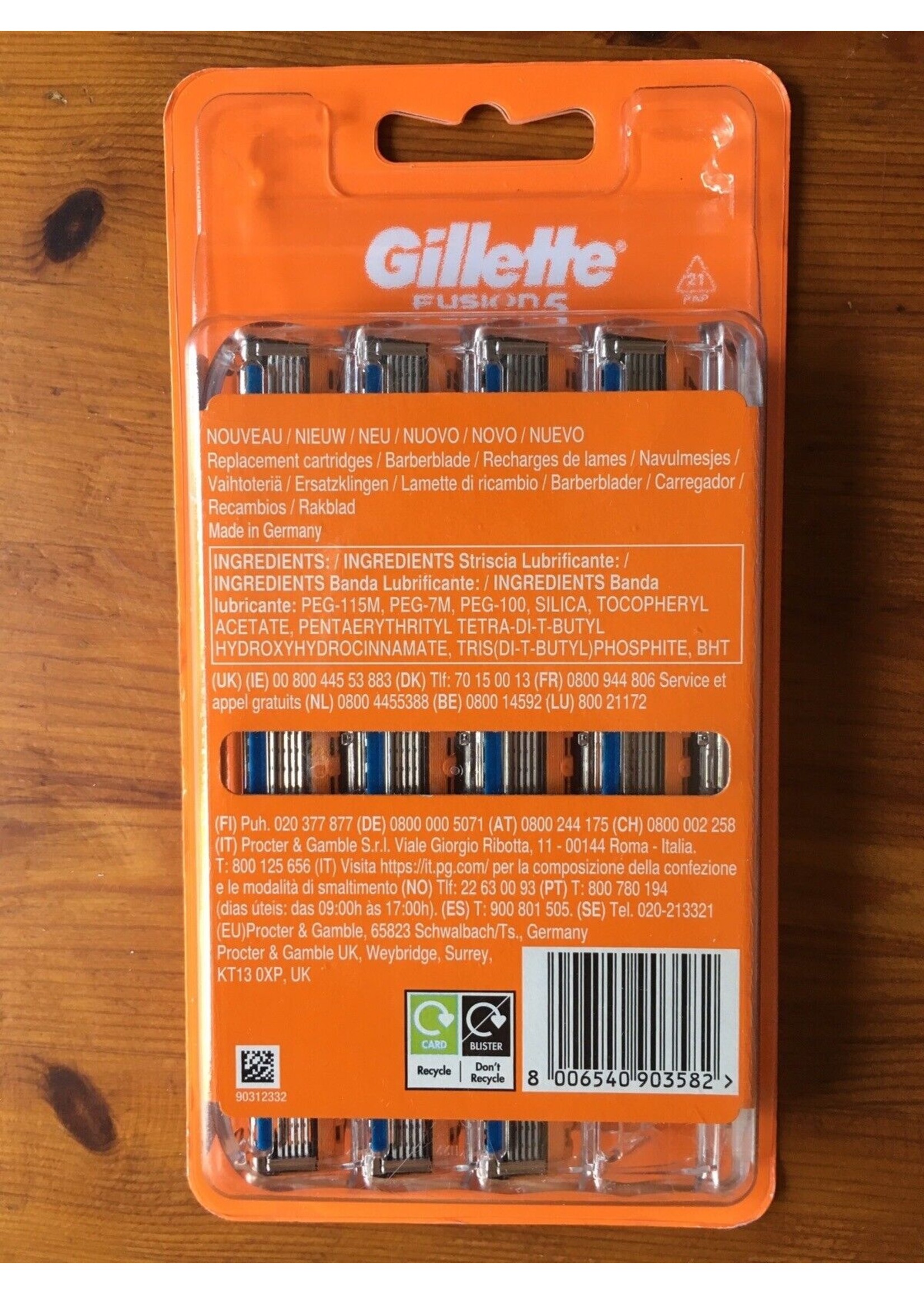 GILLETTE Gillette Fusion 5 Value pack h 11 navulmesjes