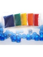 50.000 stuks, 7-8mm, 5 kleuren , Water Absorberende Balletjes, Biologisch Afbreekbaar, Waterbeads, Waterparels, Gelballetjes Transparant