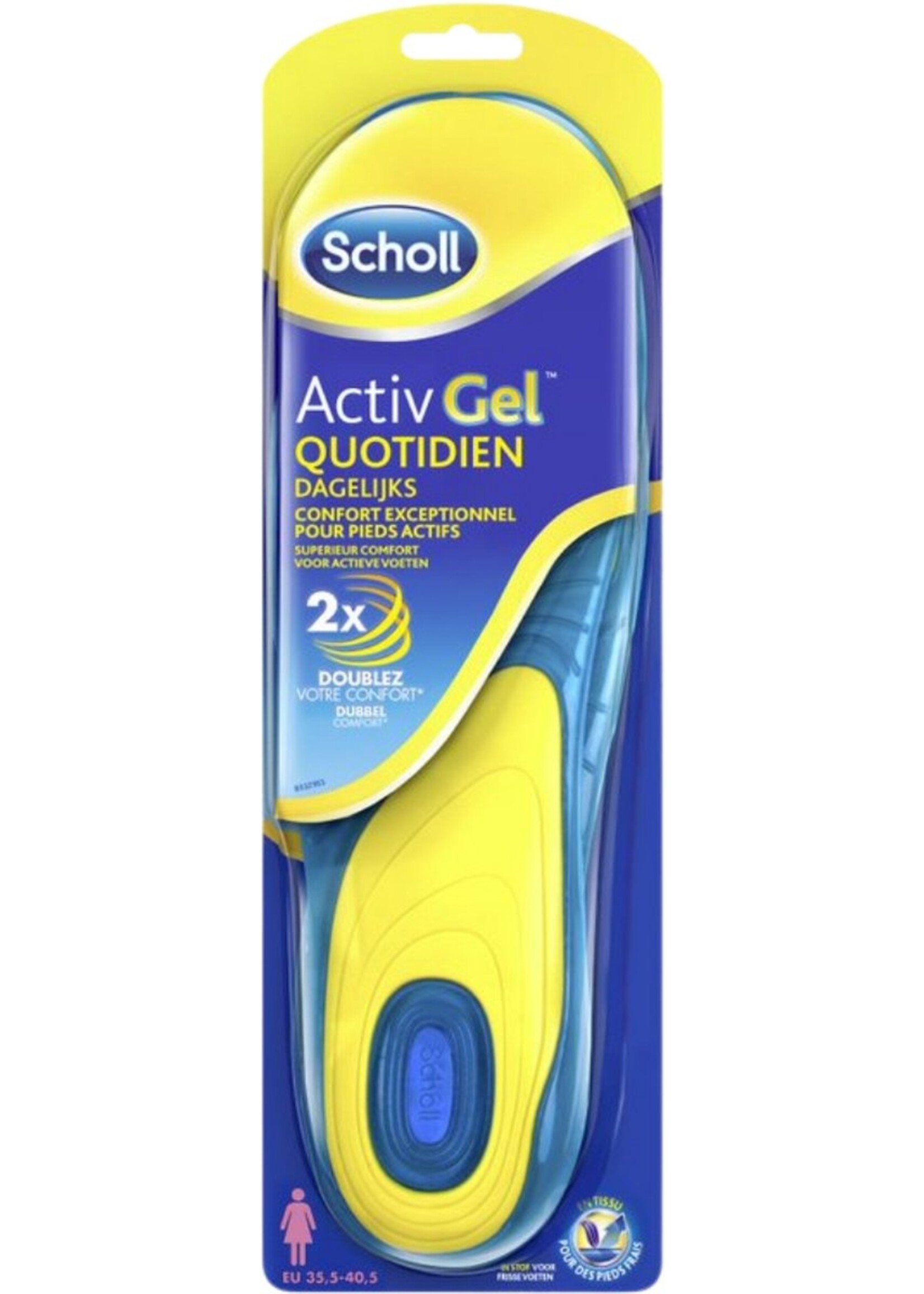 Scholl ActivGel Inlegzolen – Everyday – Maat 38 - 42 – 1 Paar