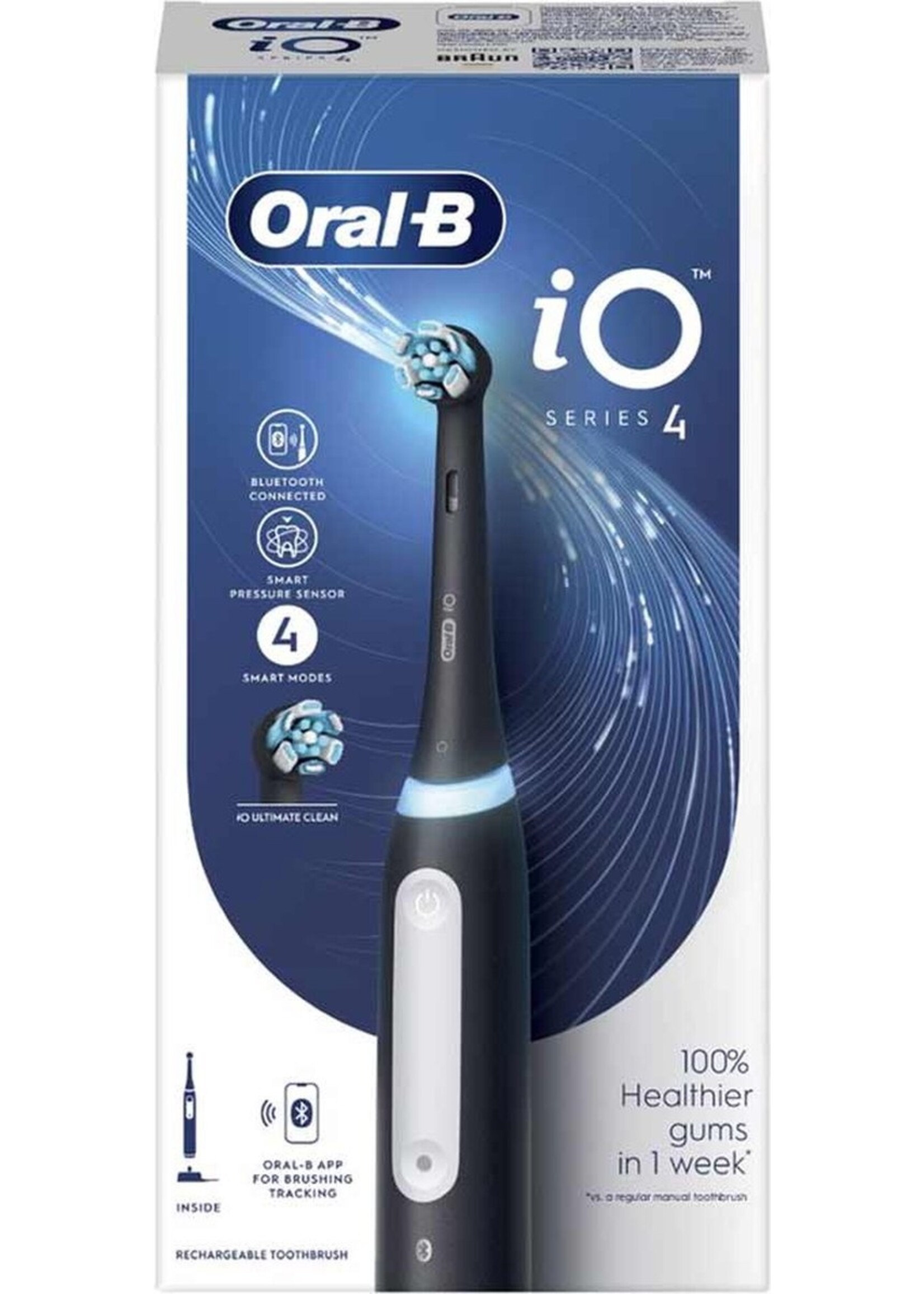 Oralb Braun Oral-B iO Series 4 Volwassene Vibrerende tandenborstel Zwart