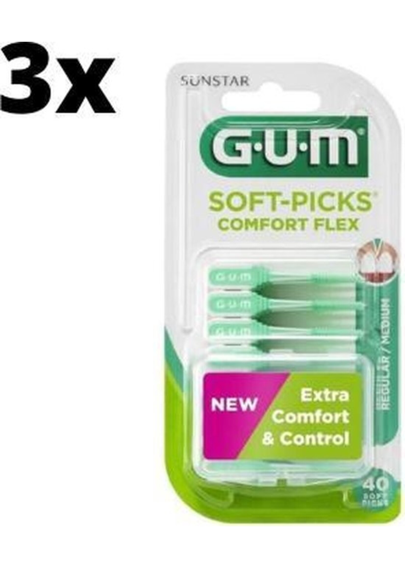 Gum Soft-Picks Regular Comfort Flex - 3 stuks - Voordeelverpakking