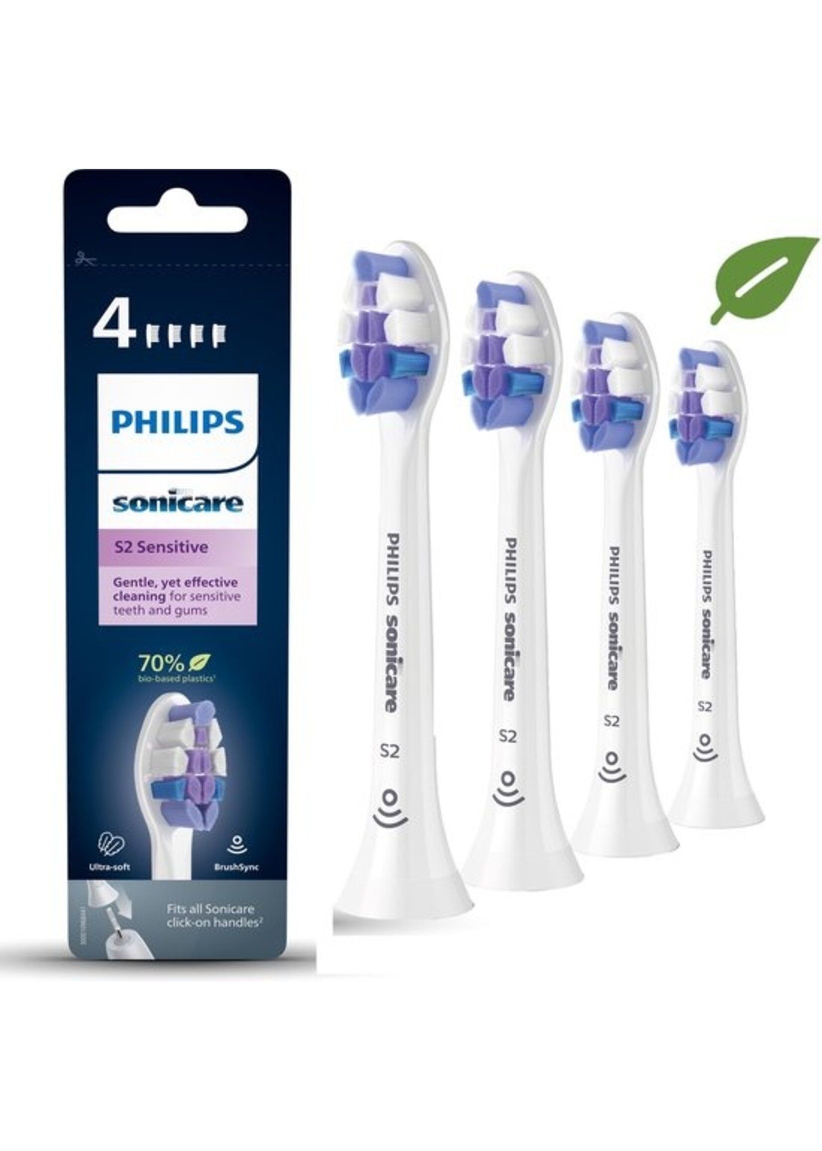 Philips Philips Sonicare Optimal Sensitive - HX6054/10 - Opzetborstels - Wit - 4 stuks