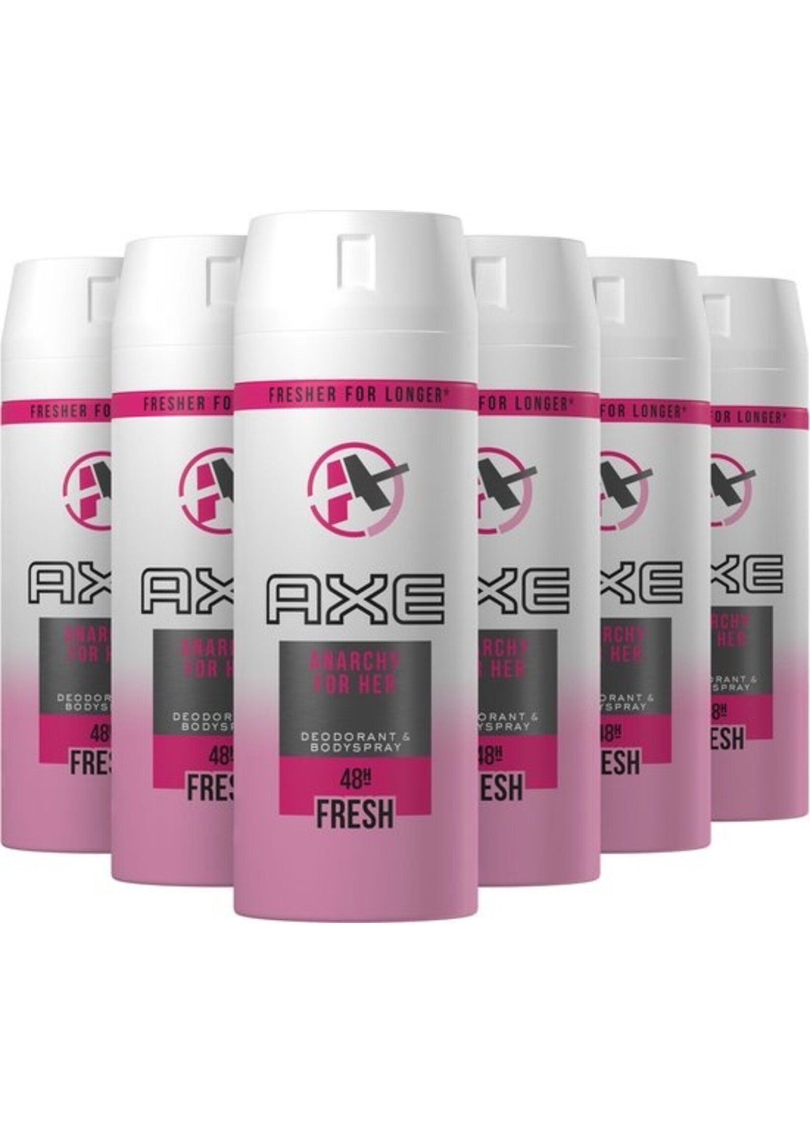 Axe Anarchy For Her Bodyspray Deodorant - 6 x 150 ml - Voordeelverpakking