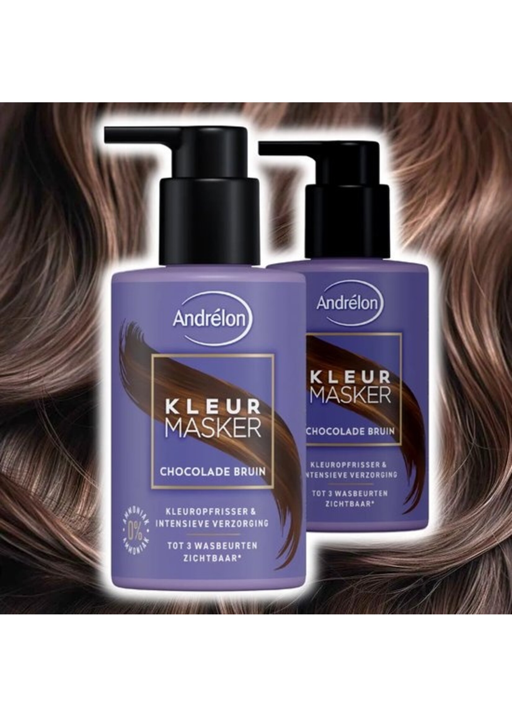 Andrélon Andrélon Kleurmasker Chocolade bruin 200 ml - Haarmasker .