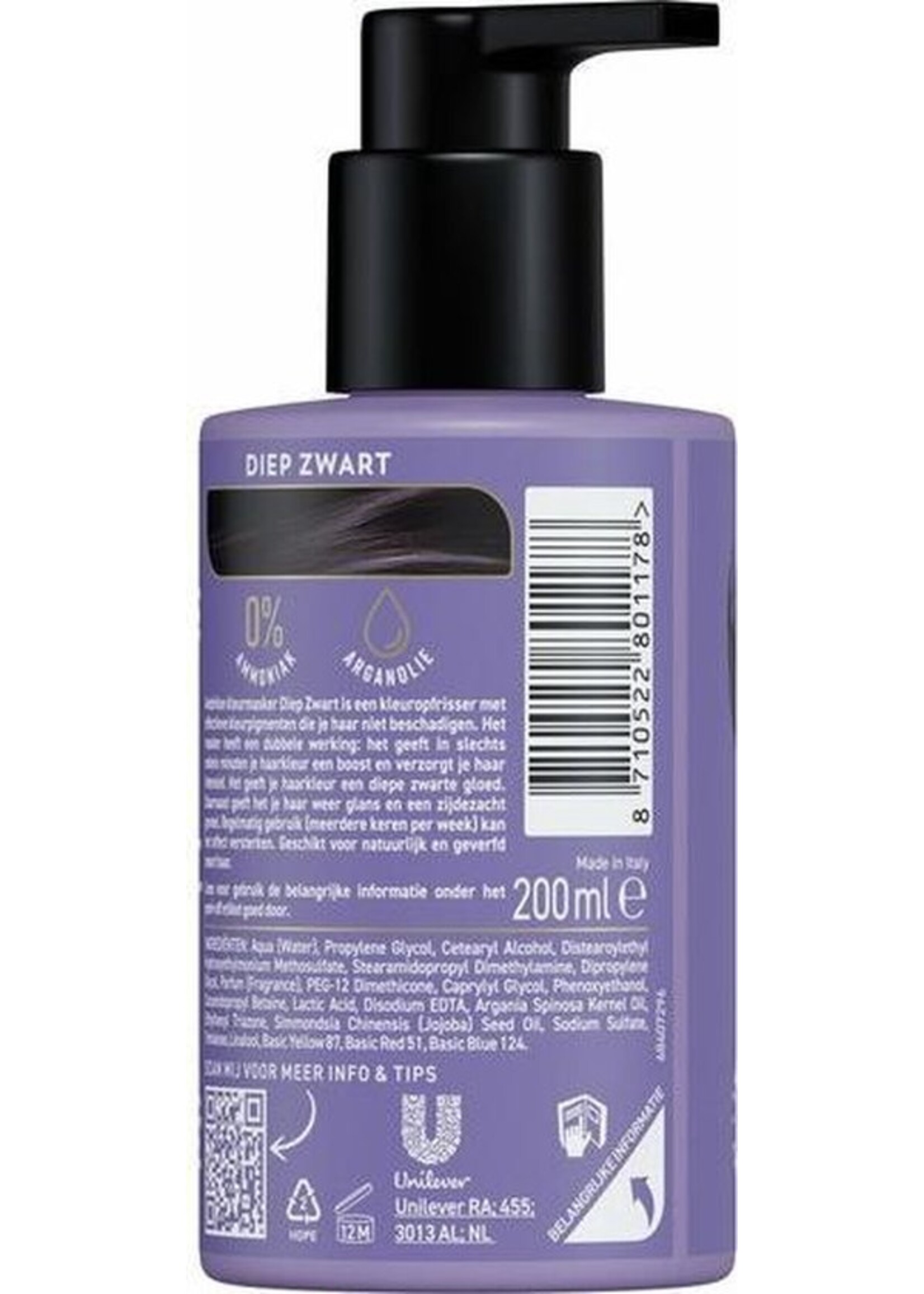 Andrélon Andrélon kleurmasker - Diep zwart - 200 ml.