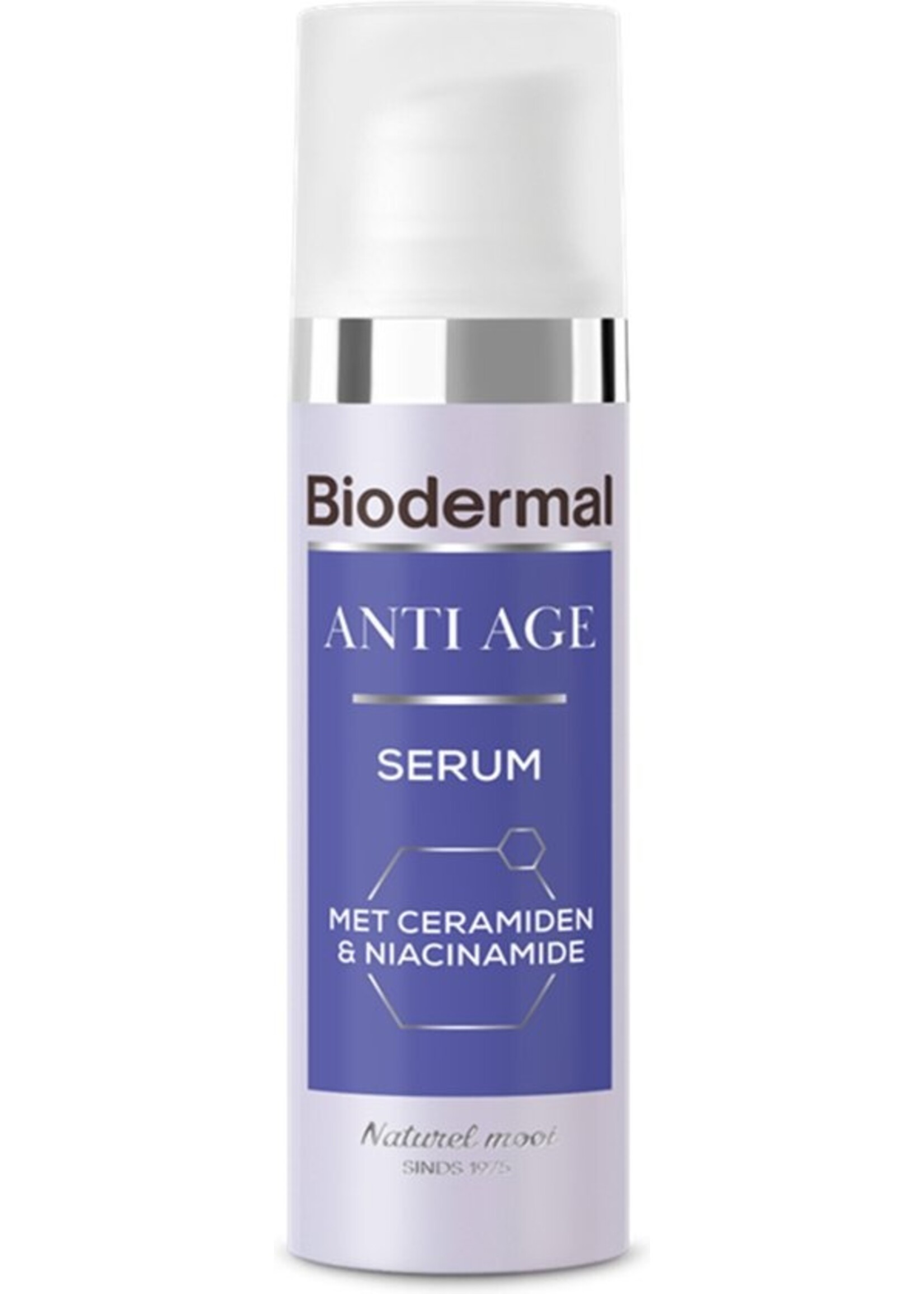 Biodermal Anti Age Serum - Serum voor een stralende huid met mix van huideigen ceramiden en Niacinamide - stimuleert de natuurlijke collageenproductie - 30 ml