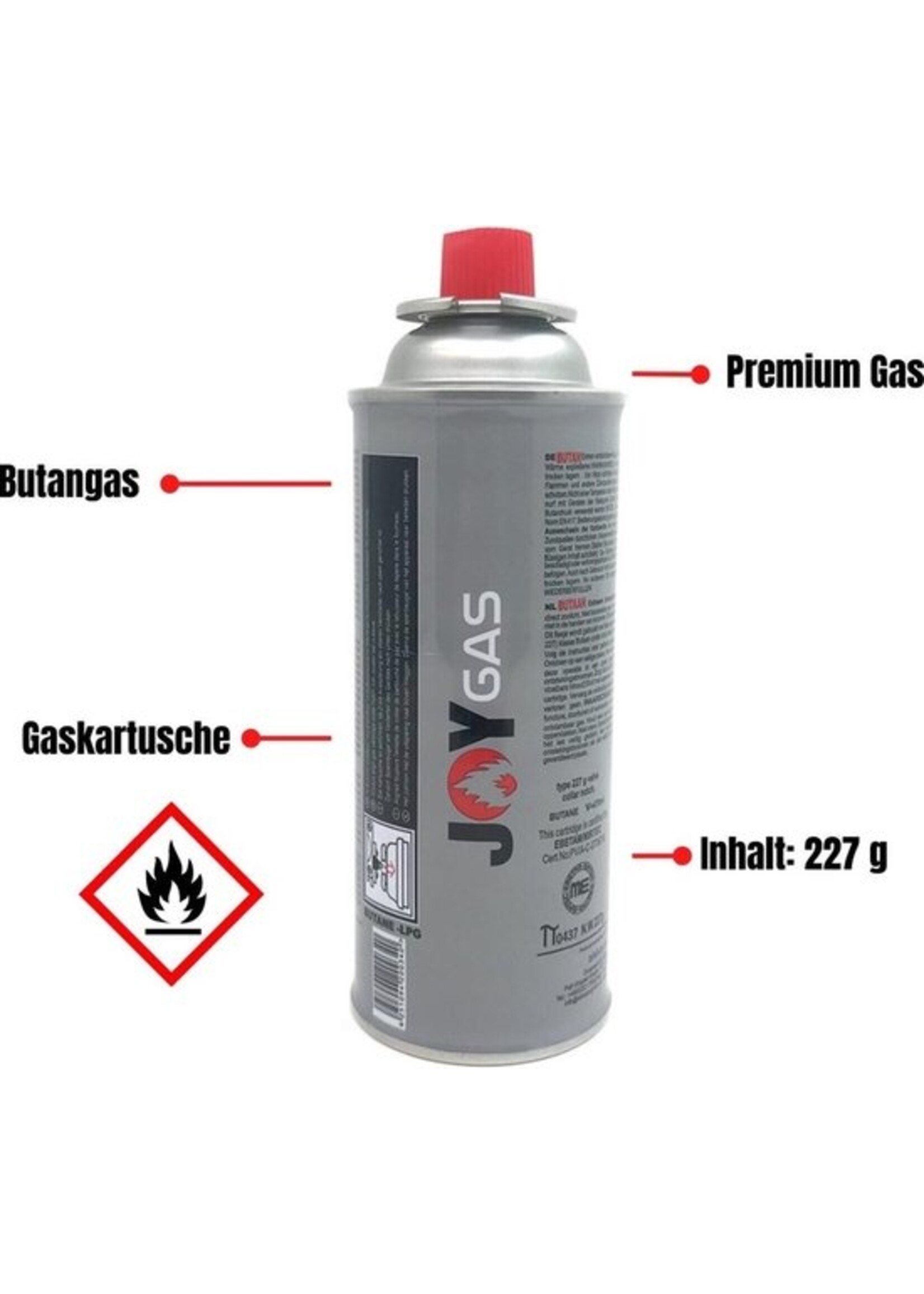 Gasfles butaan gasbus met inhoud van 227gram - 10 stuks in de verpakking